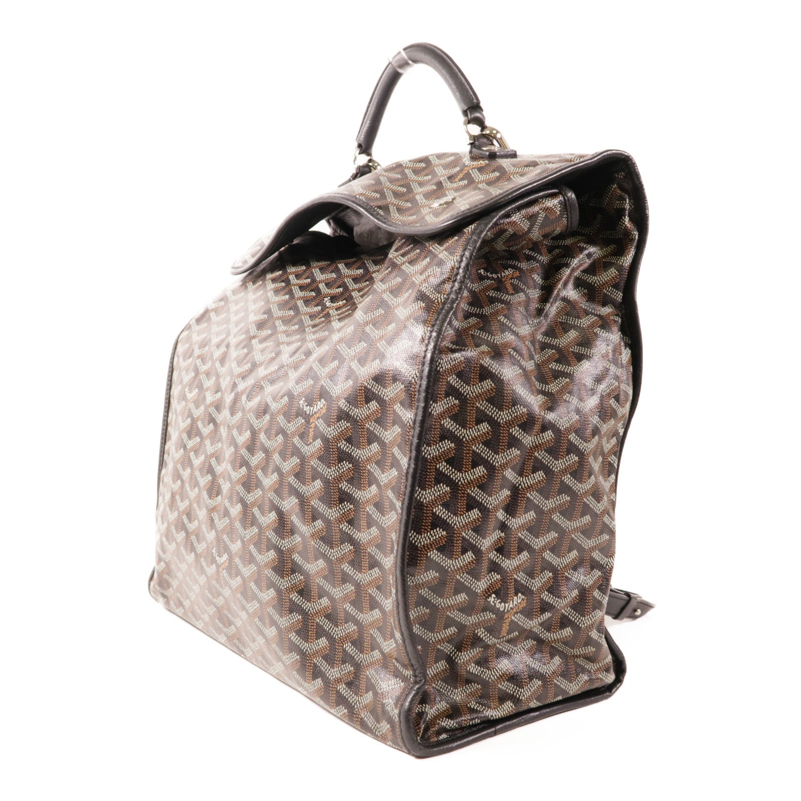 GOYARD 塗層帆布Saint Leger Backpack銀扣背包