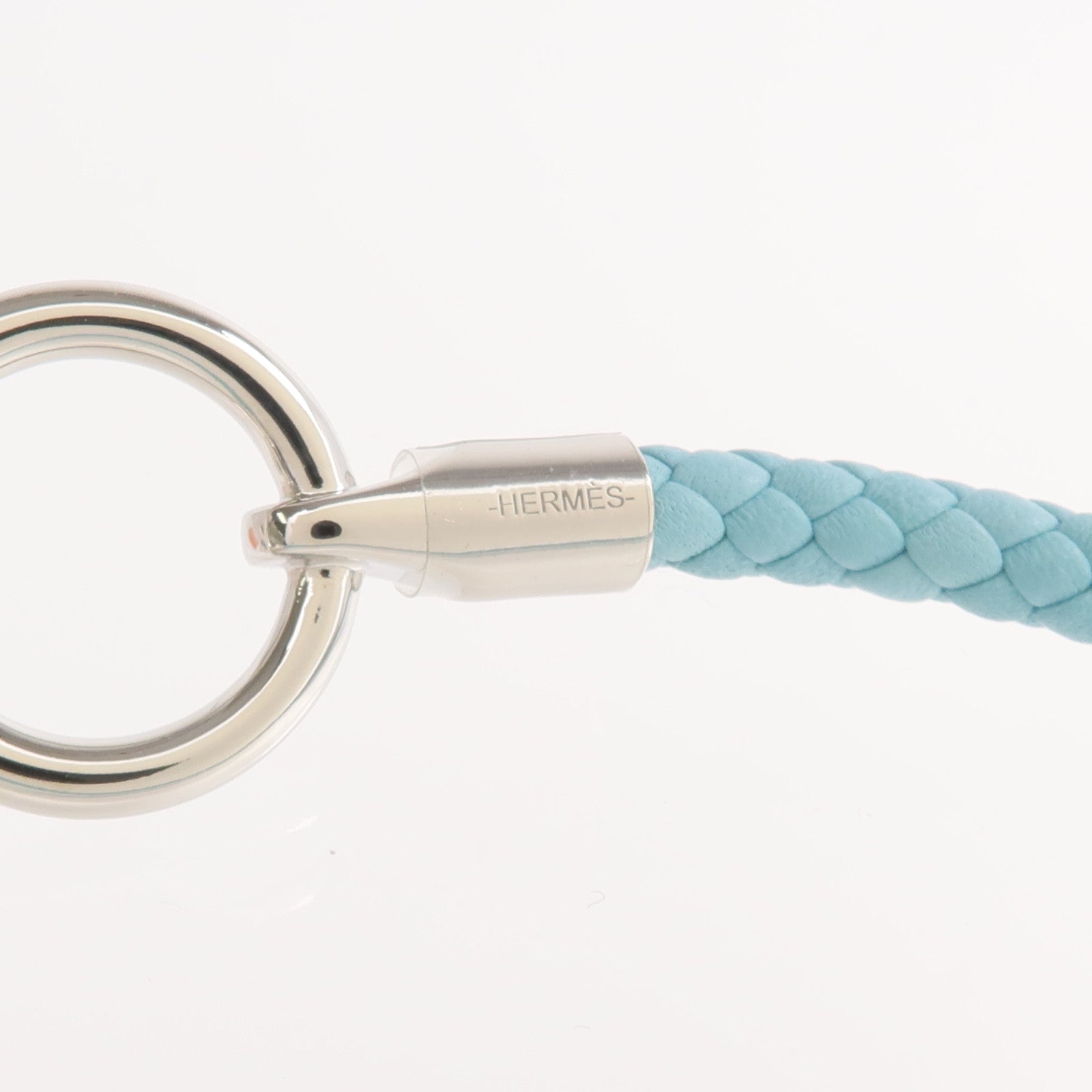 HERMES Swift皮革Glenan Bracelet銀扣手帶