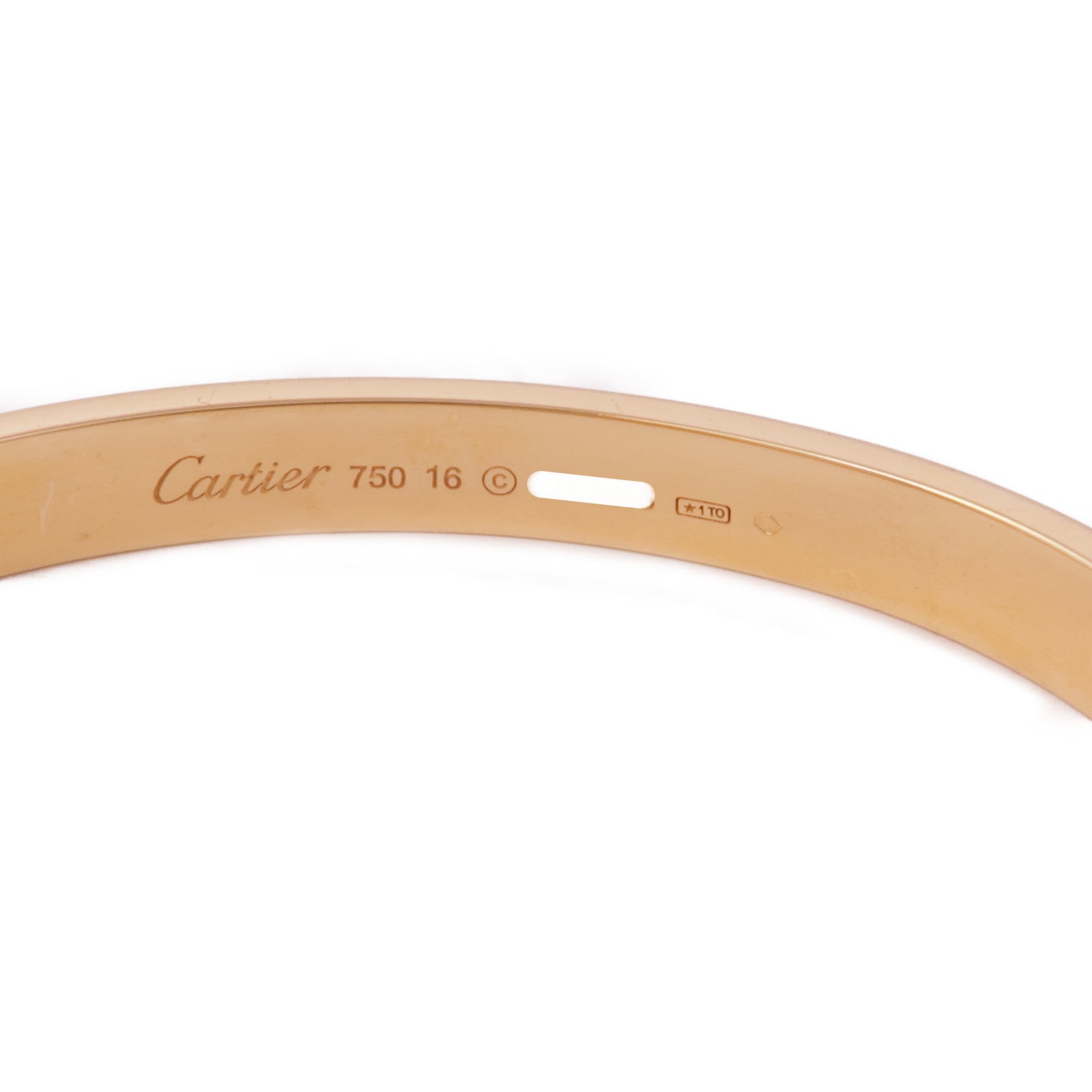 CARTIER 18K玫瑰金Love Bracelet手鐲Cartier#16