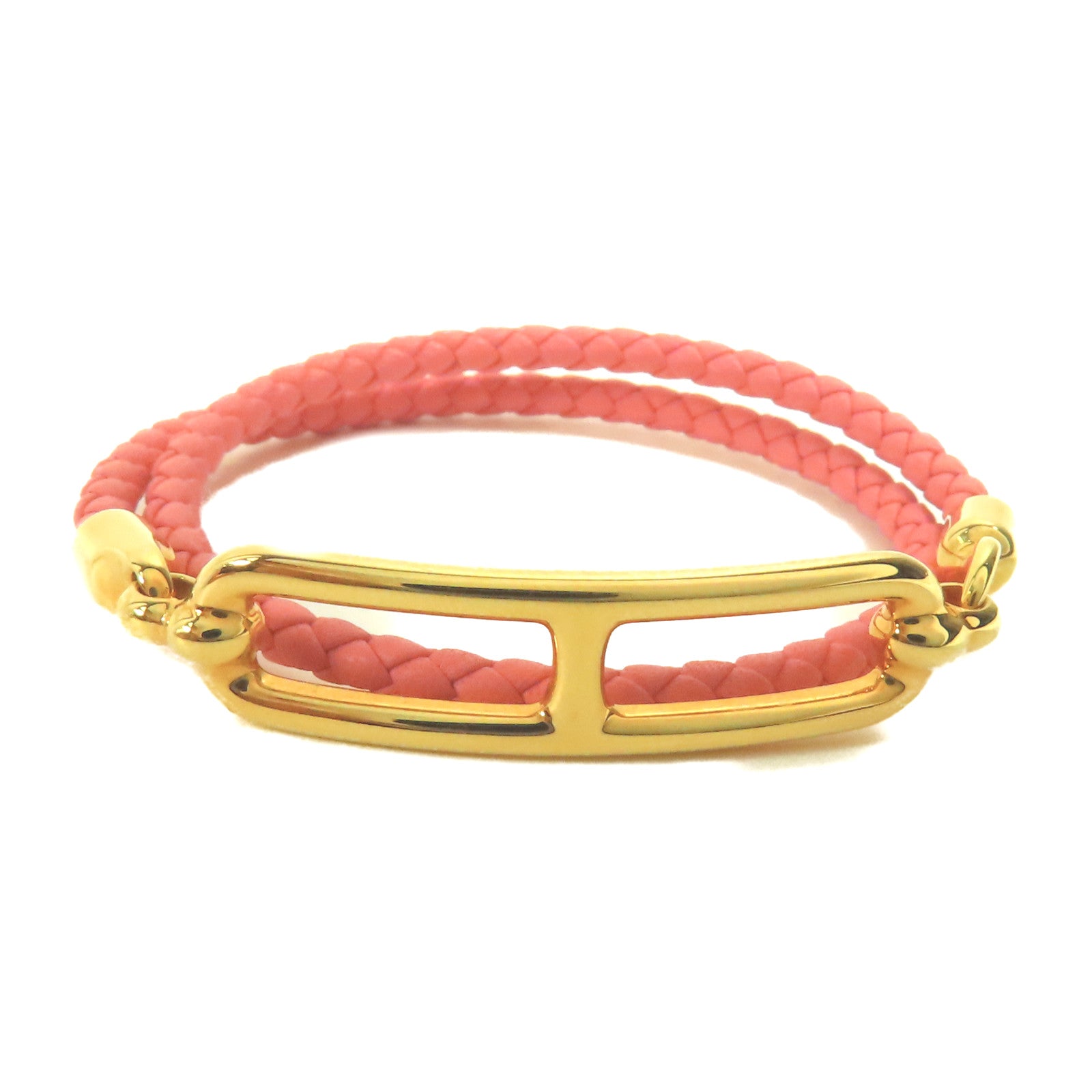 HERMES 牛皮皮革Roulis Double Tour金扣手帶