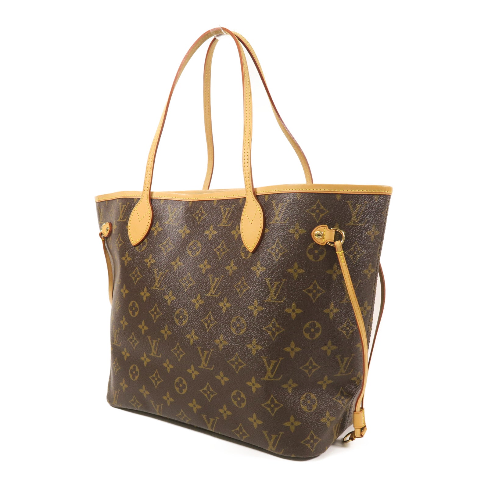 LOUIS VUITTON Monogram Neverfull MM金扣手挽袋