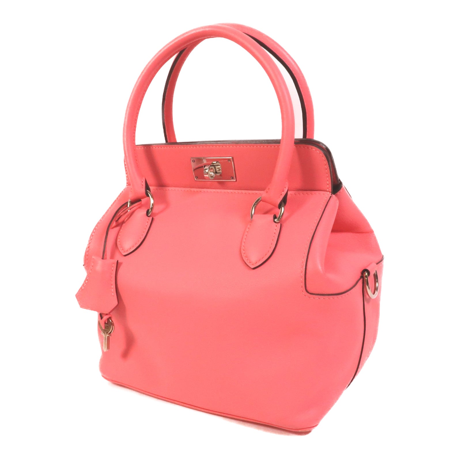 HERMES Swift皮革Tool Box 20手挽肩背兩用袋Rose Azalee