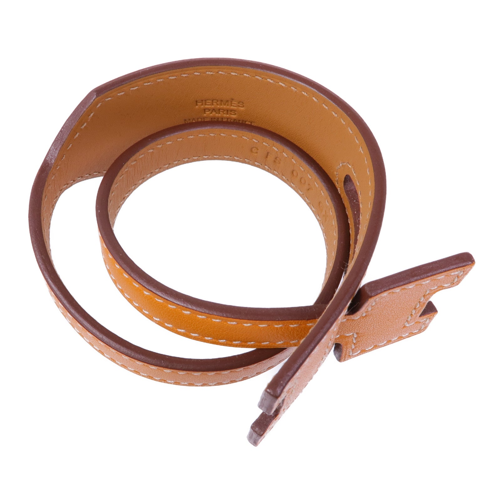 HERMES Swift皮革Double Tour Wrap手帶