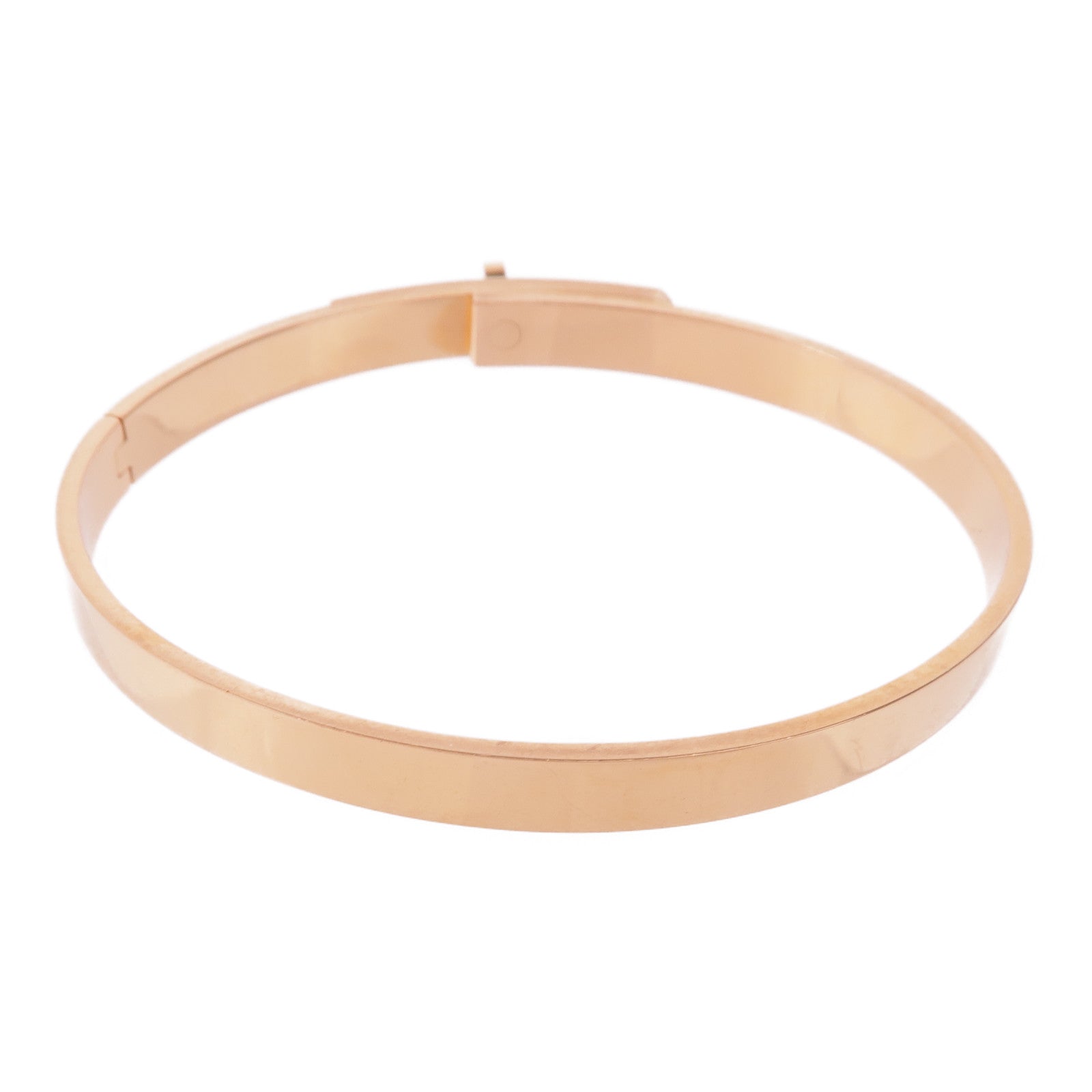 HERMES 18K玫瑰金Kelly Bracelet鑽石手鐲