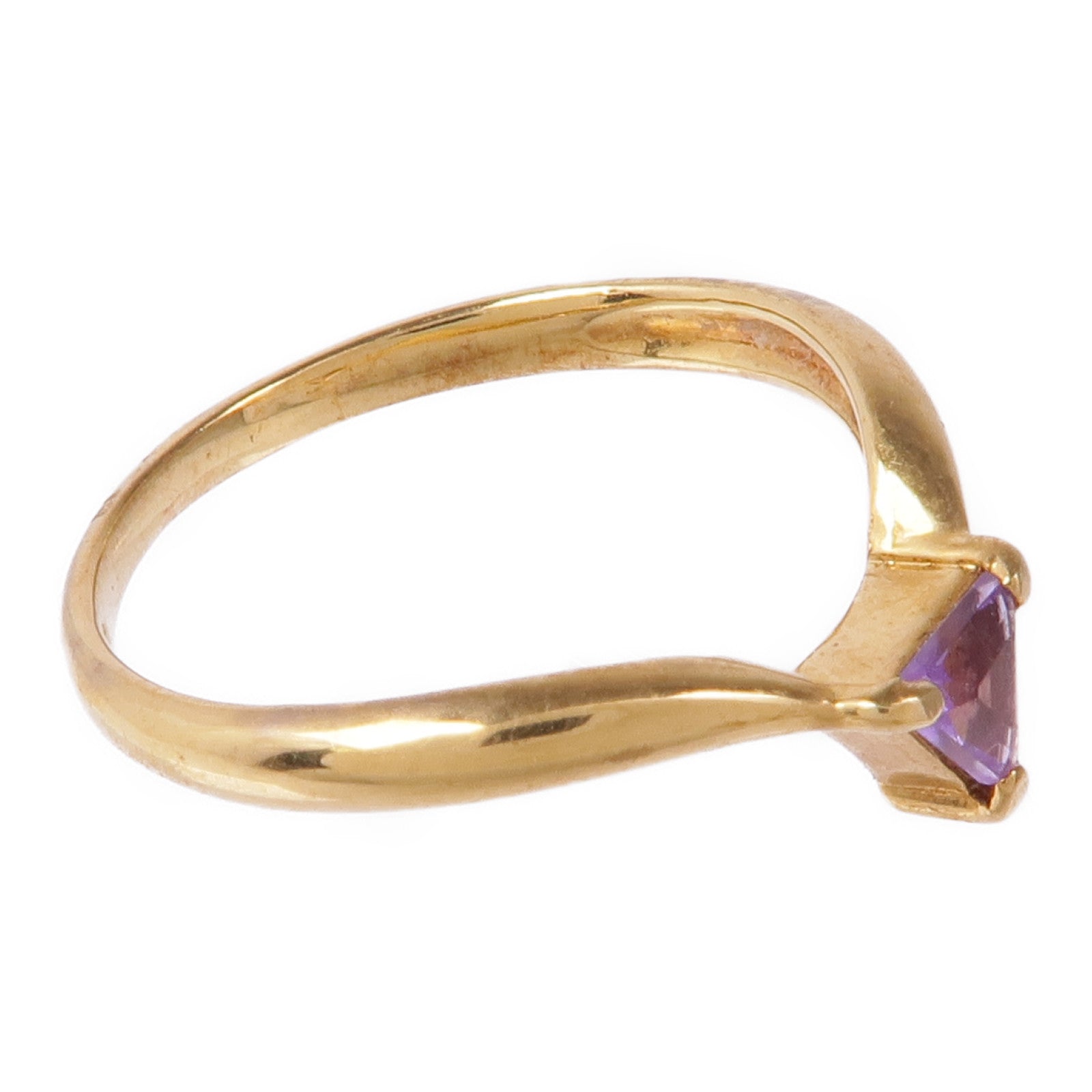 JEWELRY 【激減優惠】18K黃金Amethyst Ring紫晶戒指US#6