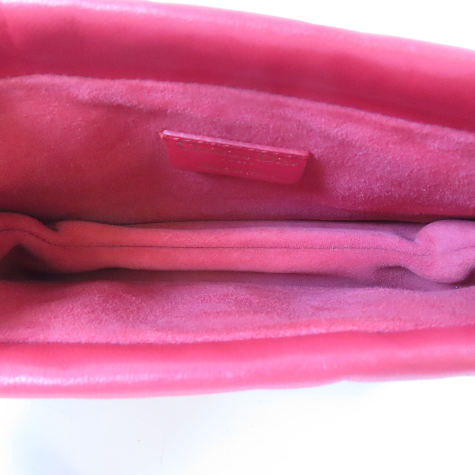 Dior 牛皮皮革Shoulder Bag金扣手挽肩背兩用袋紅色
