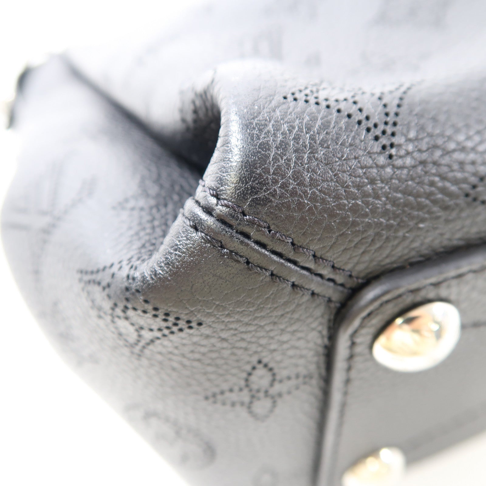 LOUIS VUITTON Monogram Mahina Babylone Chain銀扣手挽肩背兩用袋黑色