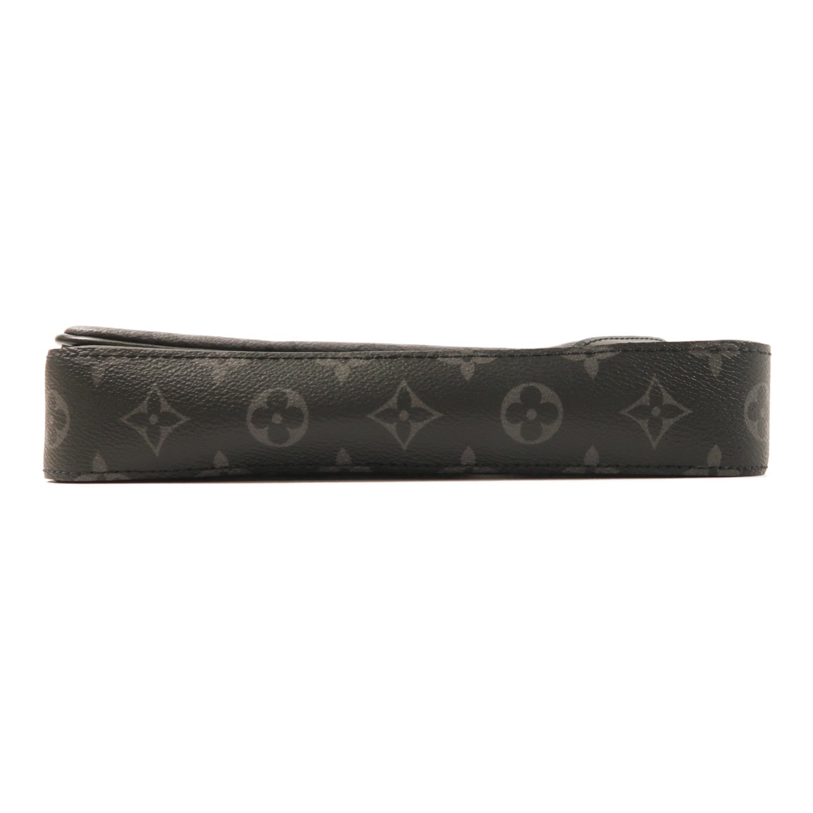 LOUIS VUITTON Monogram Eclipse Reverse Trio Messenger銀扣肩背袋灰色