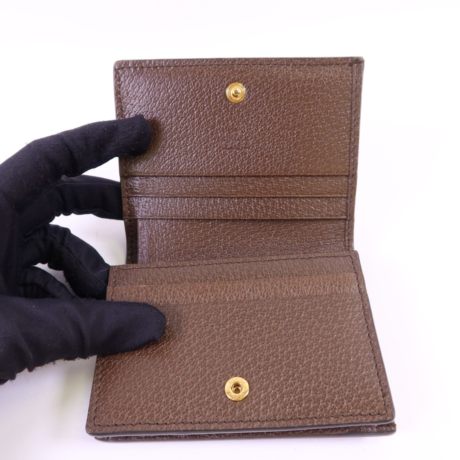 GUCCI 塗層帆布Ophidia Case Wallet金扣錢包