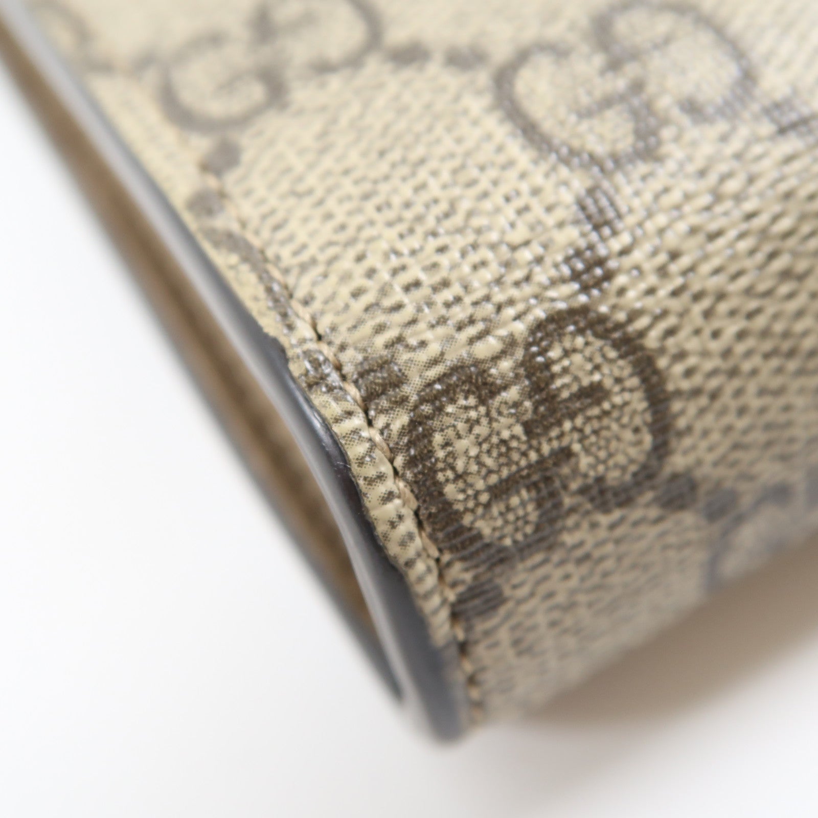 GUCCI 塗層帆布Dionysus Small銀扣鏈帶肩背袋棕色