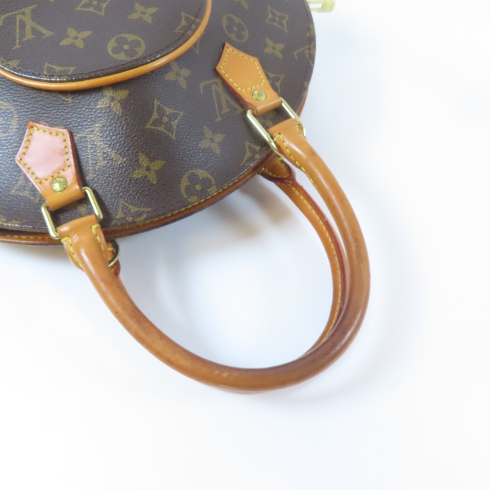 LOUIS VUITTON Monogram Elipse MM金扣手挽袋啡色