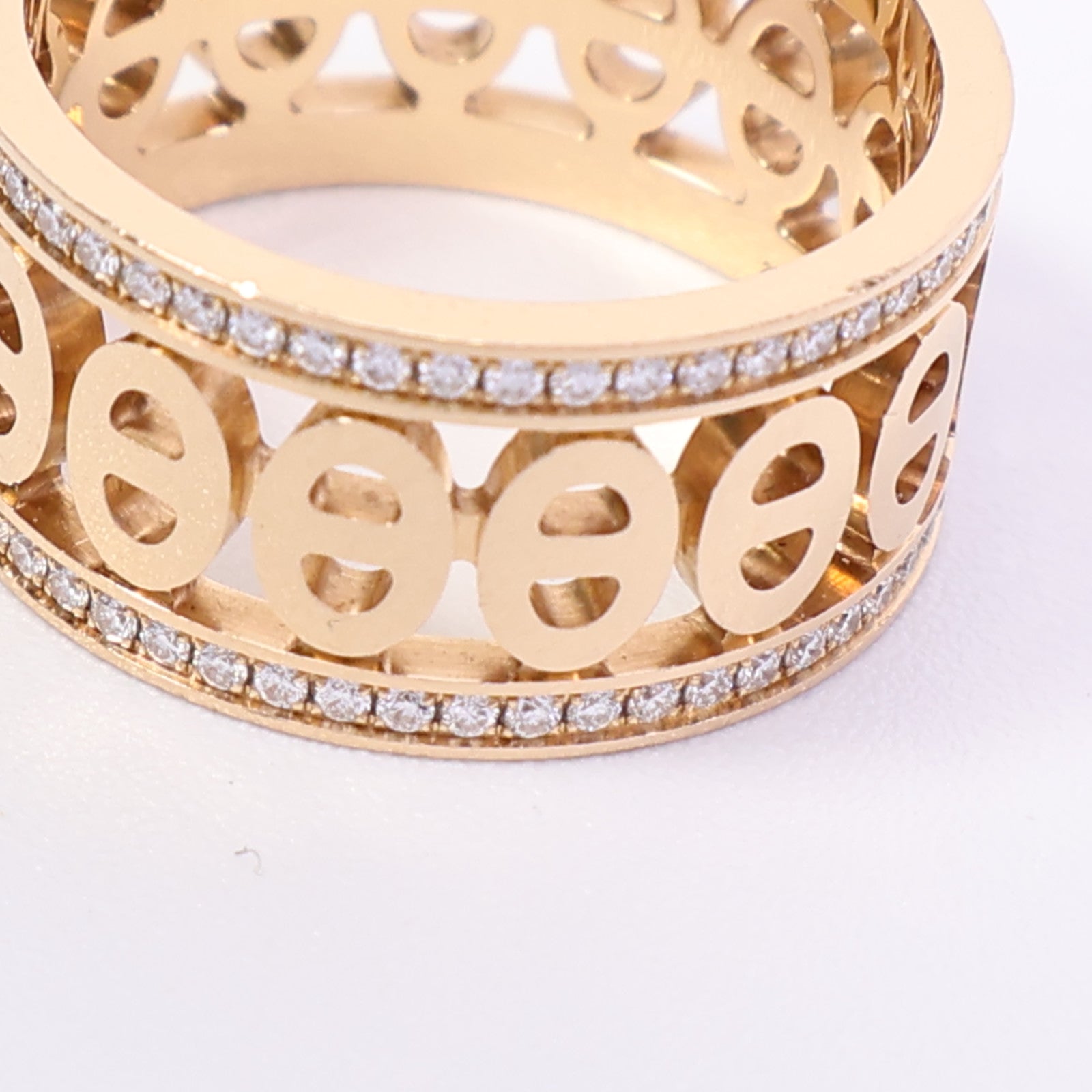 HERMES 18K玫瑰金Chaine D'Ancre Divine Ring戒指