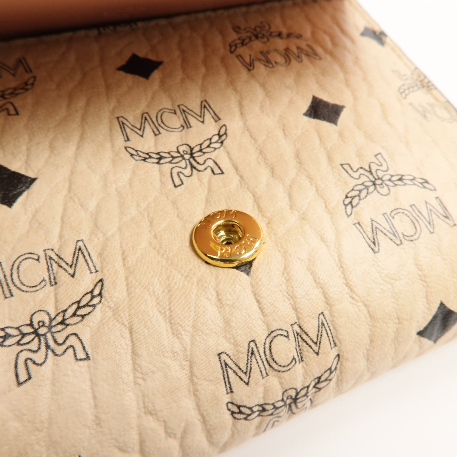 MCM 塗層帆布/牛皮皮革Wallet錢包