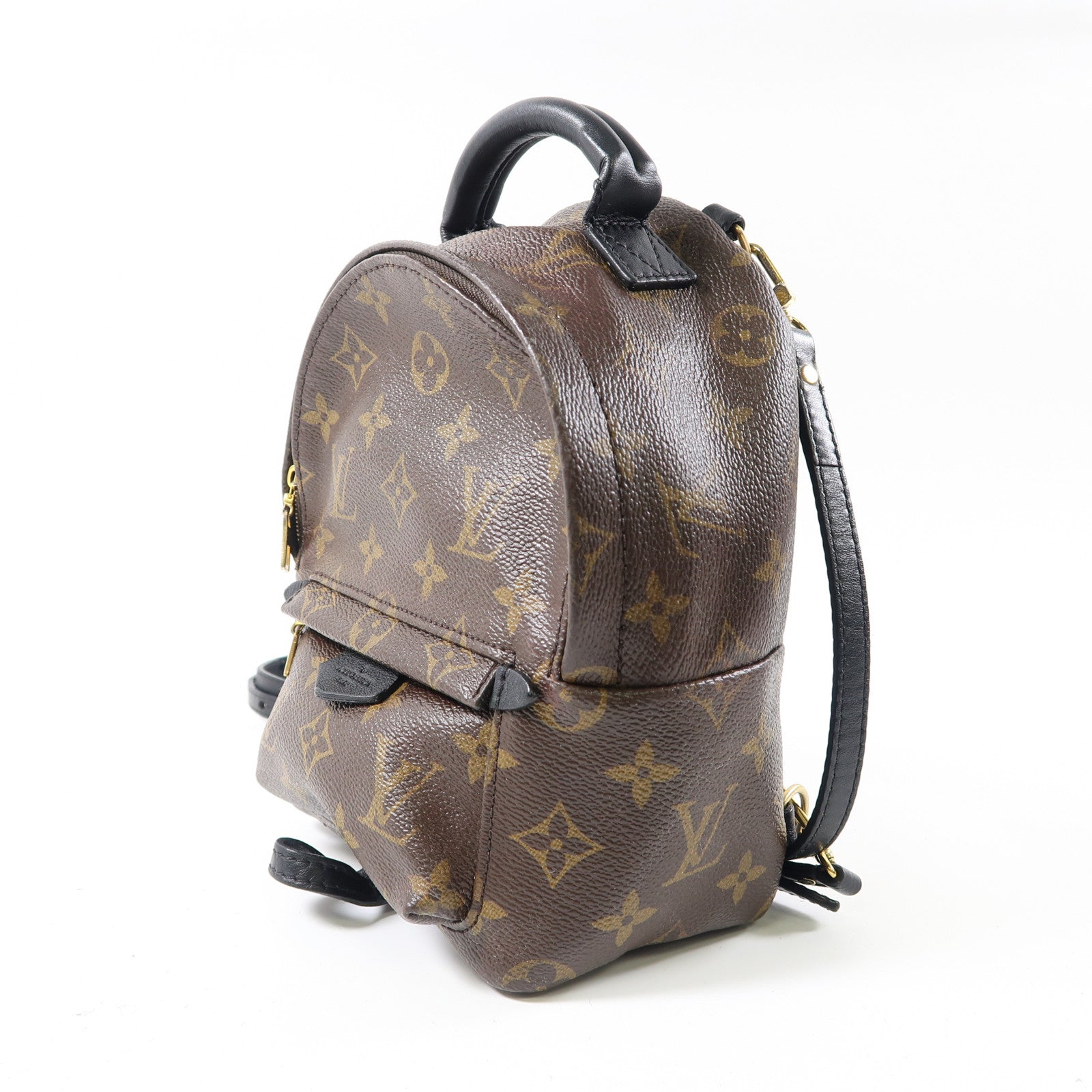 LOUIS VUITTON Monogram Palm Springs Mini金扣背包啡色
