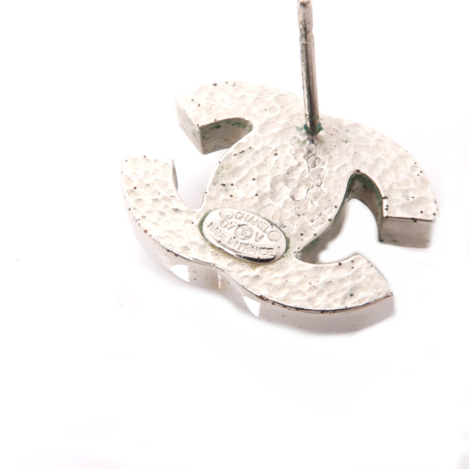 CHANEL CC Earrings Accessories Metal PVC Gold White