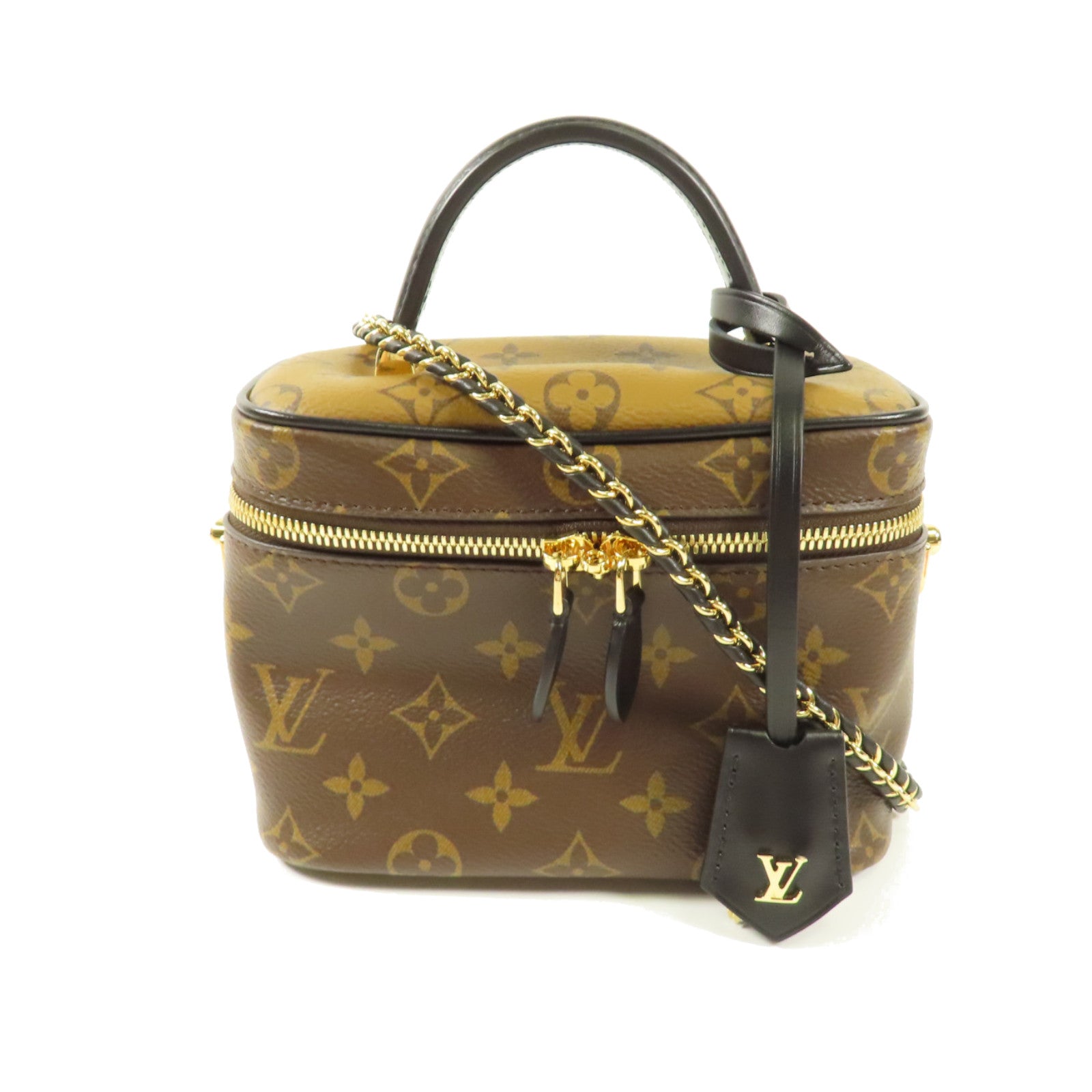 LOUIS VUITTON Monogram Reverse Vanity PM金扣手挽肩背兩用袋