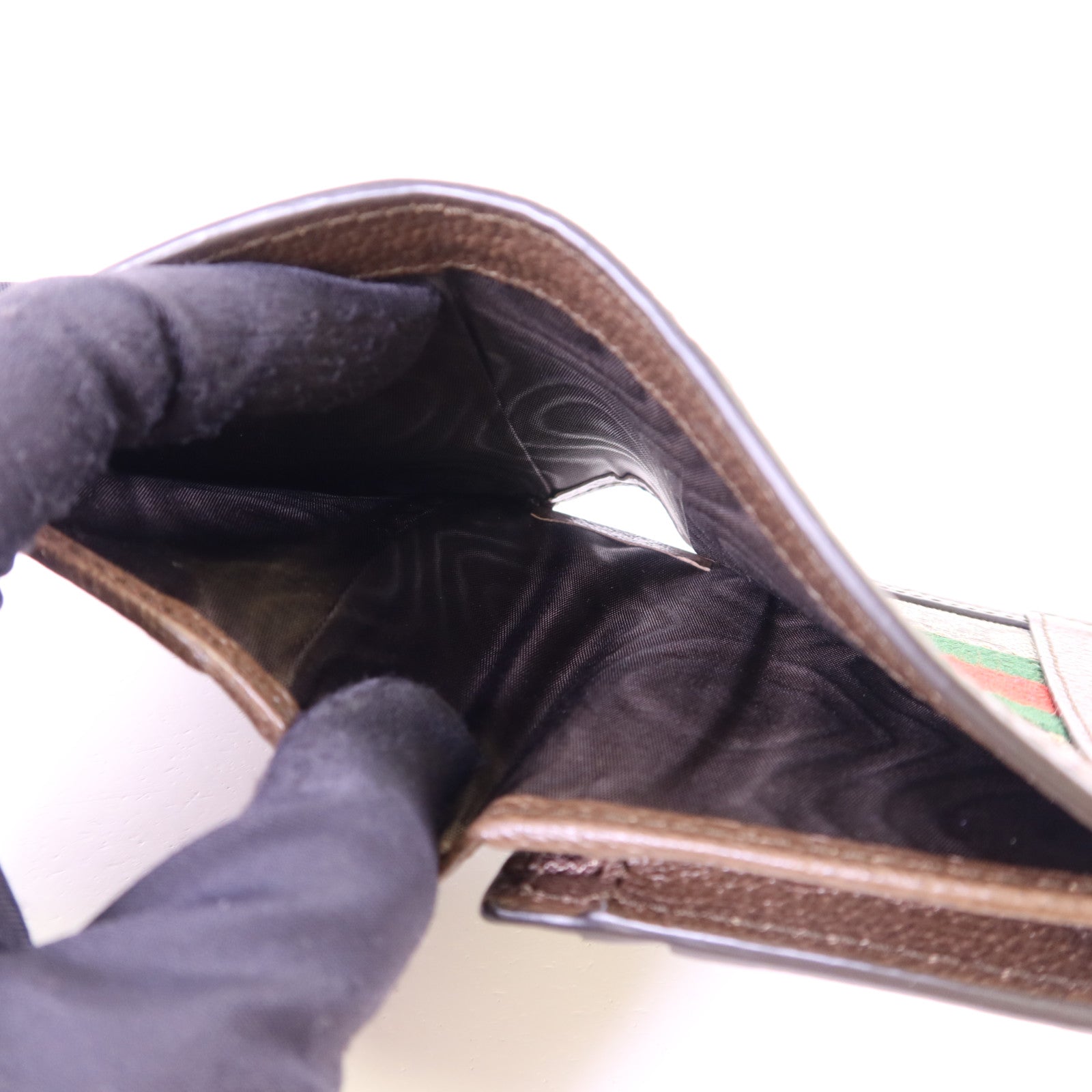 GUCCI 塗層帆布Ophidia Case Wallet金扣錢包