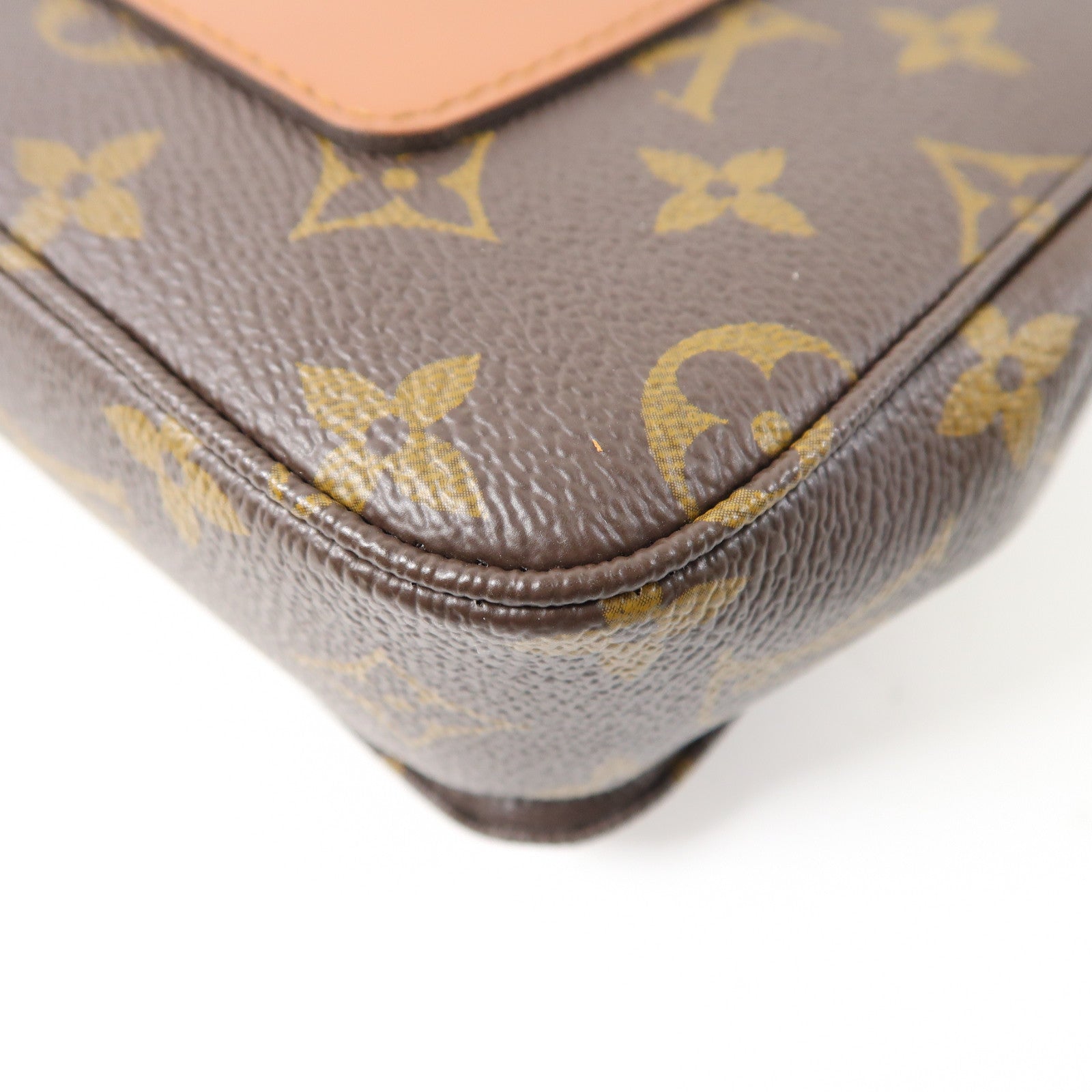 LOUIS VUITTON Monogram Marceau金扣鏈帶肩背袋棕色