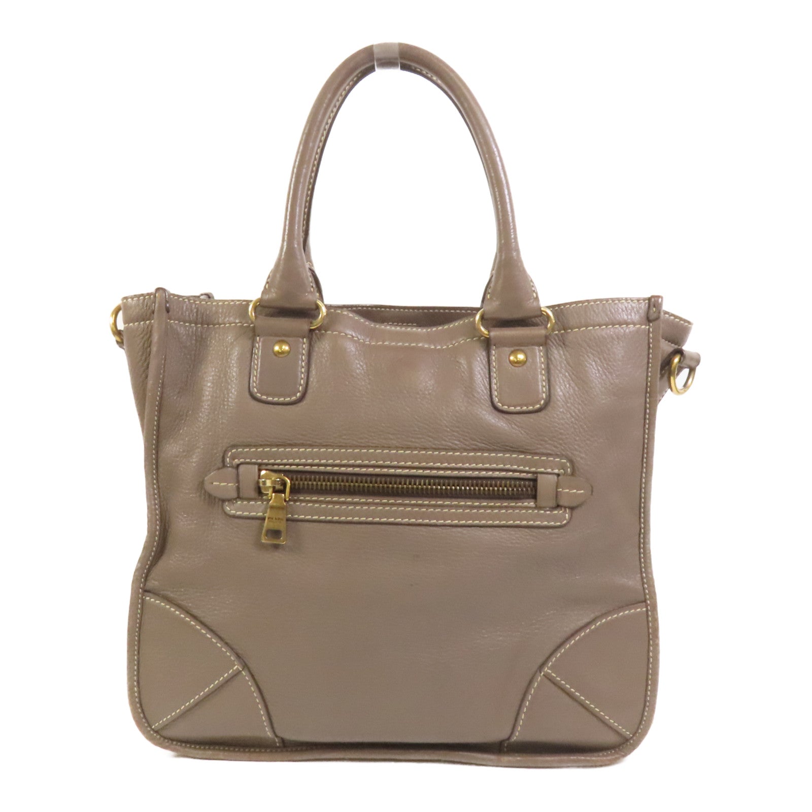 PRADA 牛皮皮革2 Way Shoulder金扣手挽肩背兩用袋