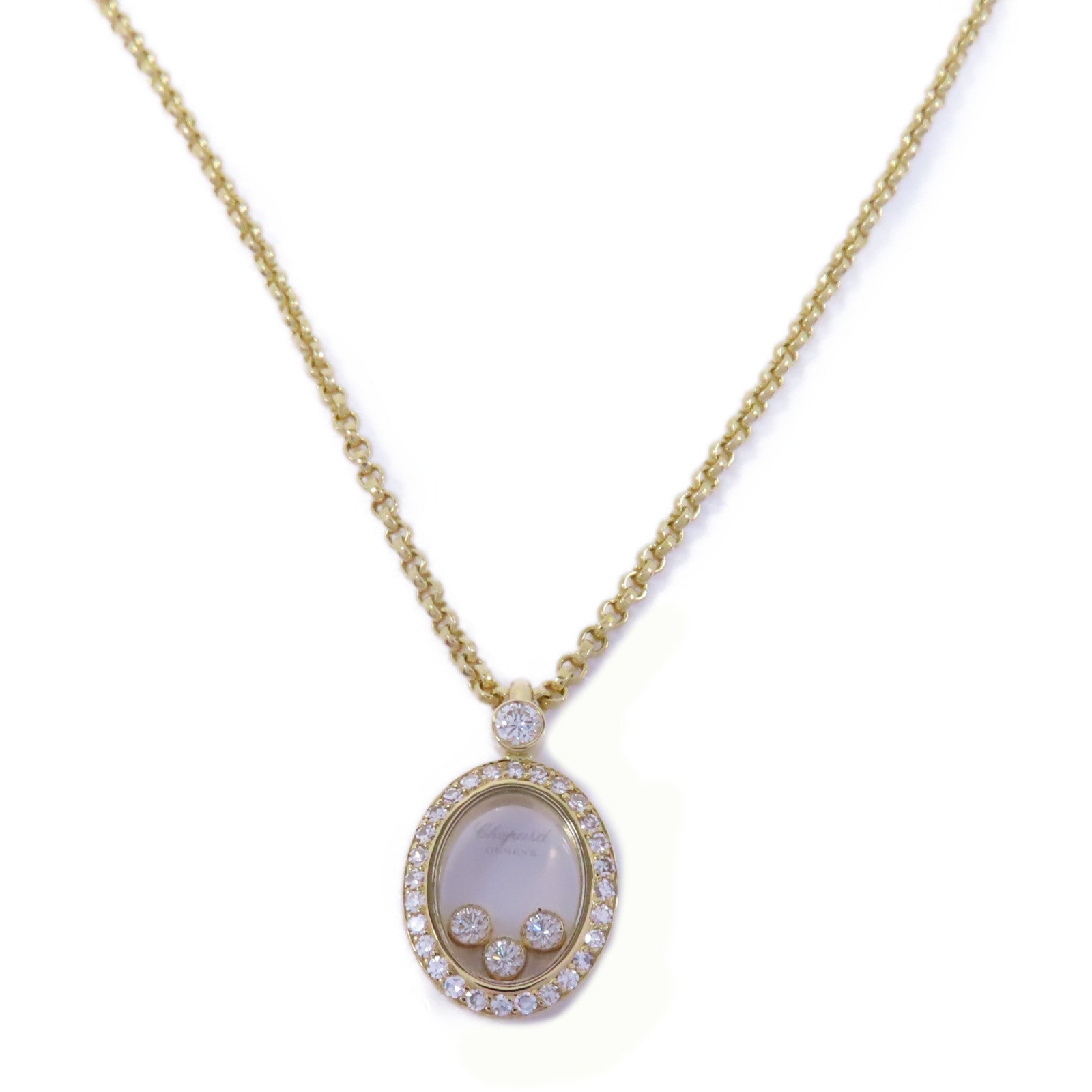 Chopard 【激減優惠】18K黃金/鑽石Happy Diamond Necklace項鏈