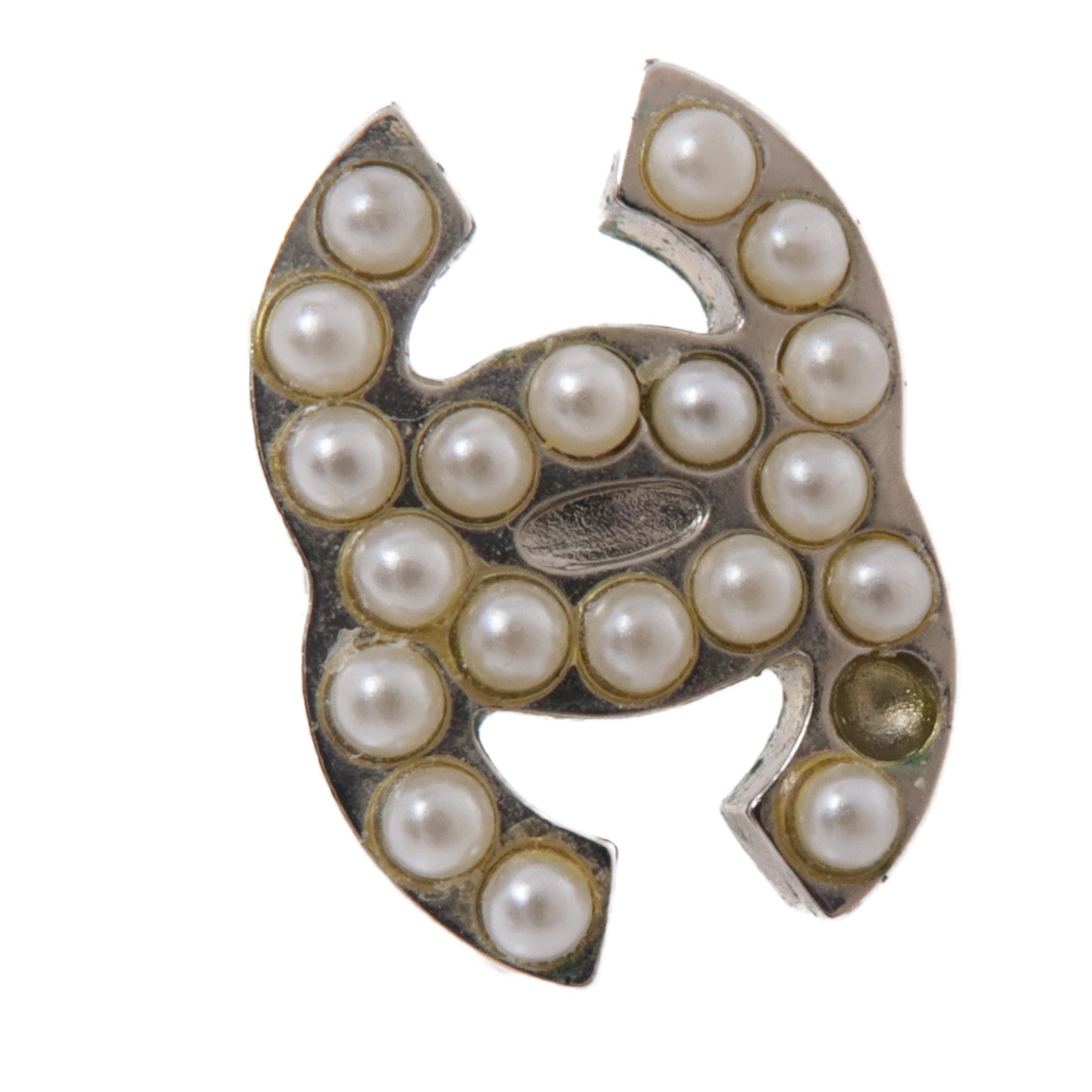 CHANEL CC Earrings Accessories Metal PVC Gold White