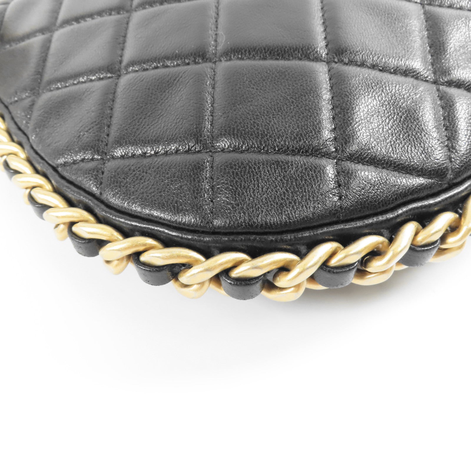 CHANEL 羊皮皮革Matelasse Chain Shoulder金扣手挽肩背兩用袋