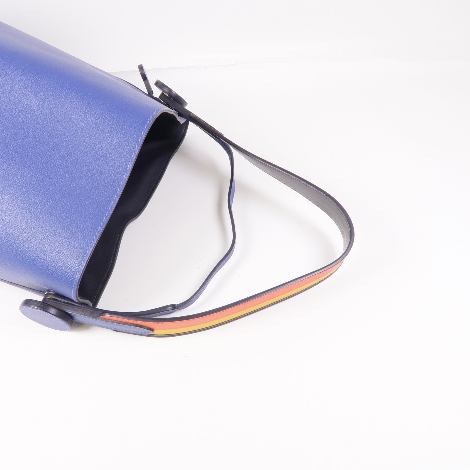 HERMES Evercolor皮革Licol 19肩背袋Bleu Brighton