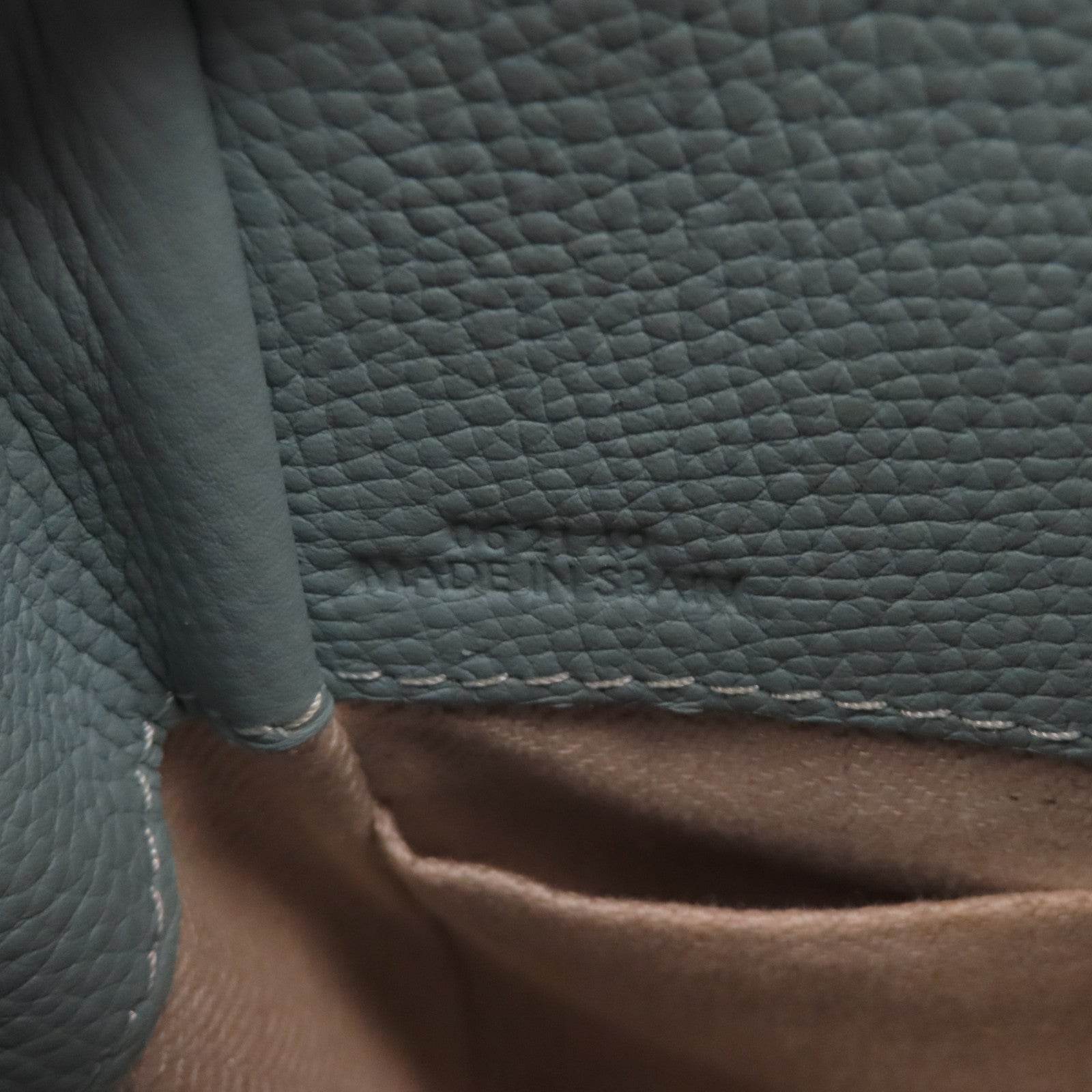 LOEWE 牛皮皮革Mini Hammock Drawstring金扣手挽肩背兩用袋藍色