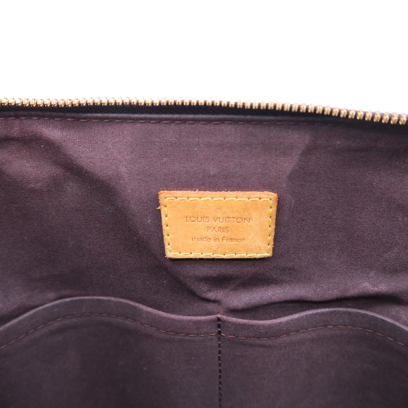 LOUIS VUITTON **【清倉大減價】Monogram Vernis Alma MM金扣手挽袋酒紅色