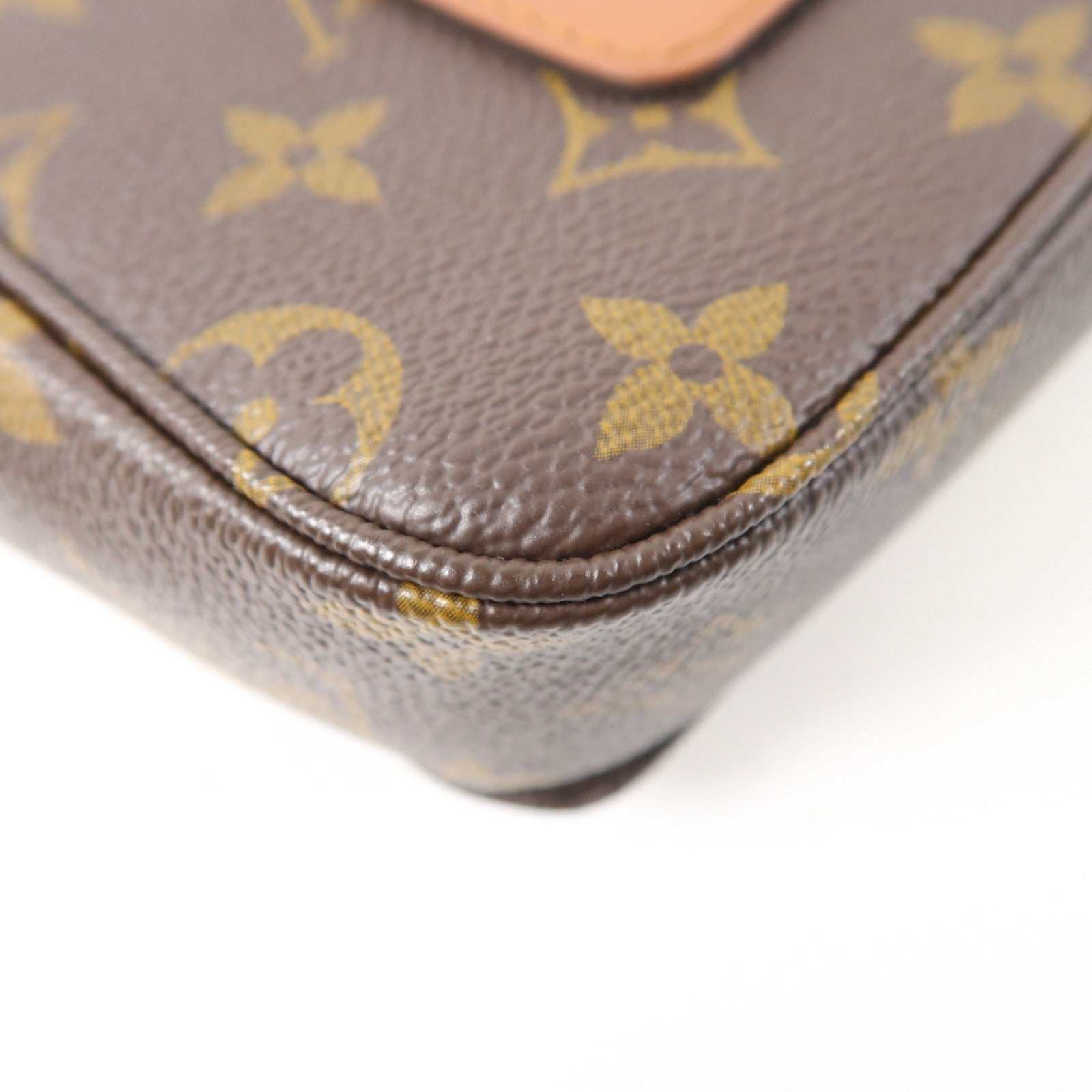 LOUIS VUITTON Monogram Marceau金扣鏈帶肩背袋棕色