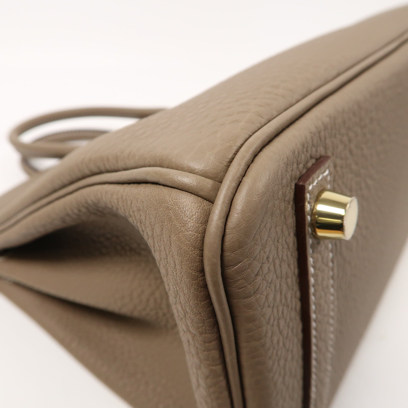 HERMES Togo皮革Birkin 25金扣手挽袋大象灰色