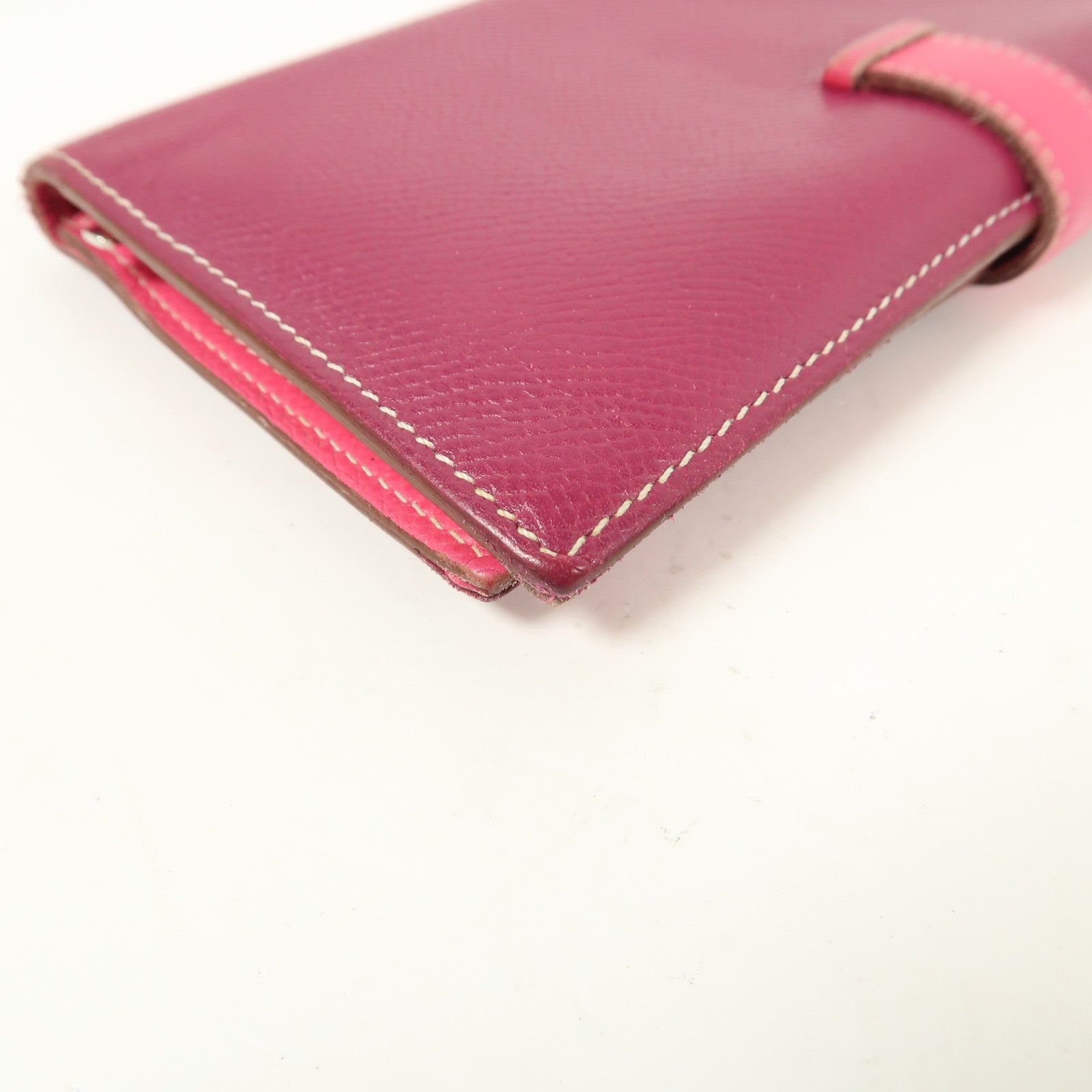 HERMES PHW Bearn Long Wallet Epson Leather K5 Tosca