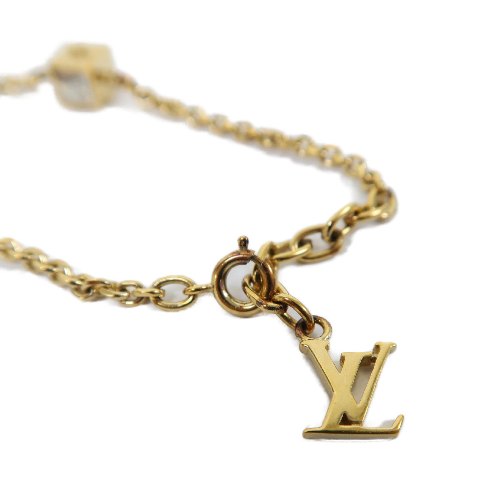 LOUIS VUITTON 金屬Bracelet金扣手鏈金色/藍色