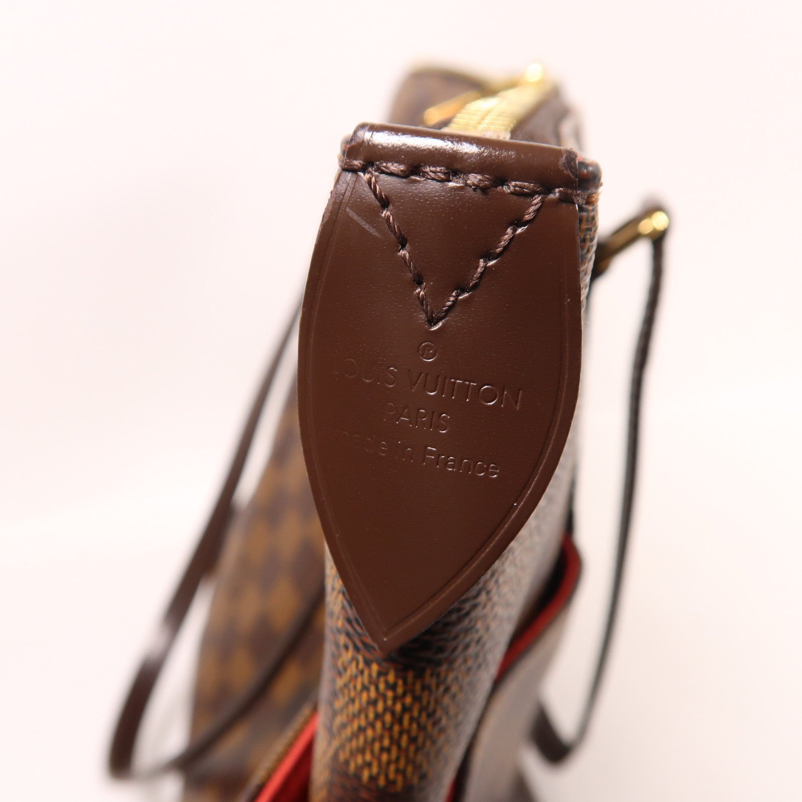 LOUIS VUITTON Damier Ebene Totally MM金扣肩背袋棕色