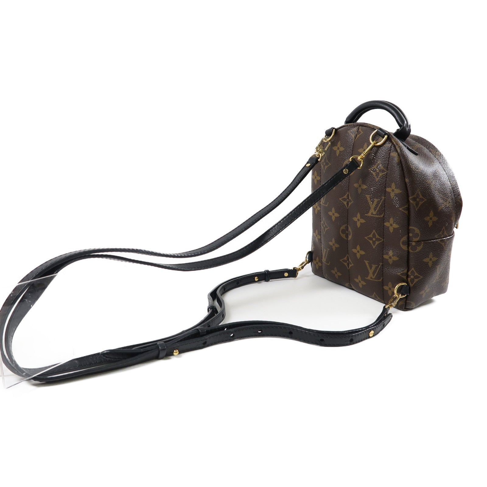 LOUIS VUITTON Monogram Palm Springs Mini金扣背包啡色