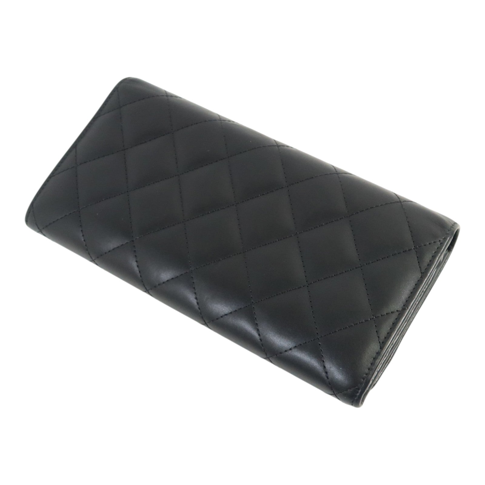 CHANEL 牛皮皮革Cambon Long Wallet銀扣長錢包