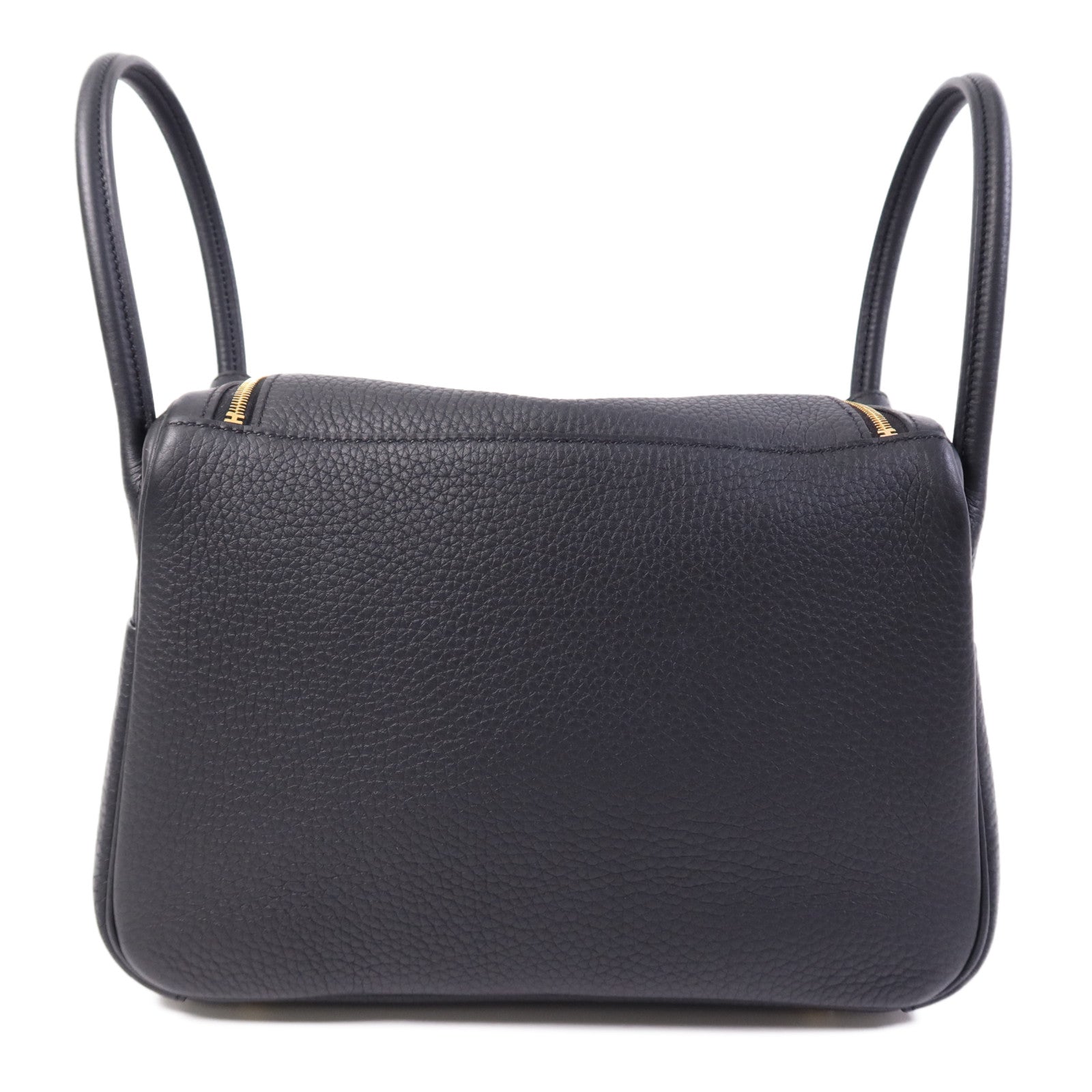 HERMES Clemence皮革Lindy 26金扣手挽肩背兩用袋Noir