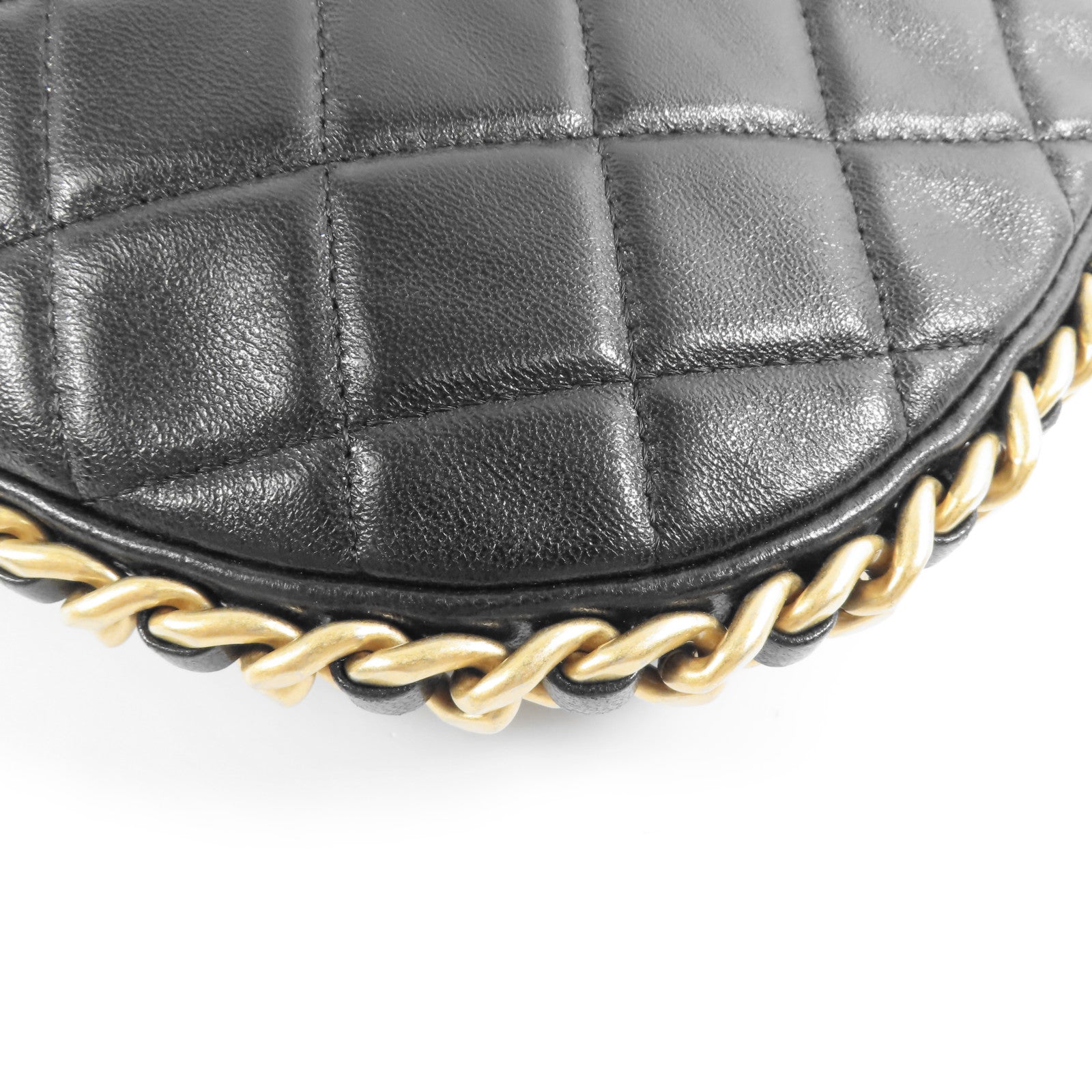 CHANEL 羊皮皮革Matelasse Chain Shoulder金扣手挽肩背兩用袋