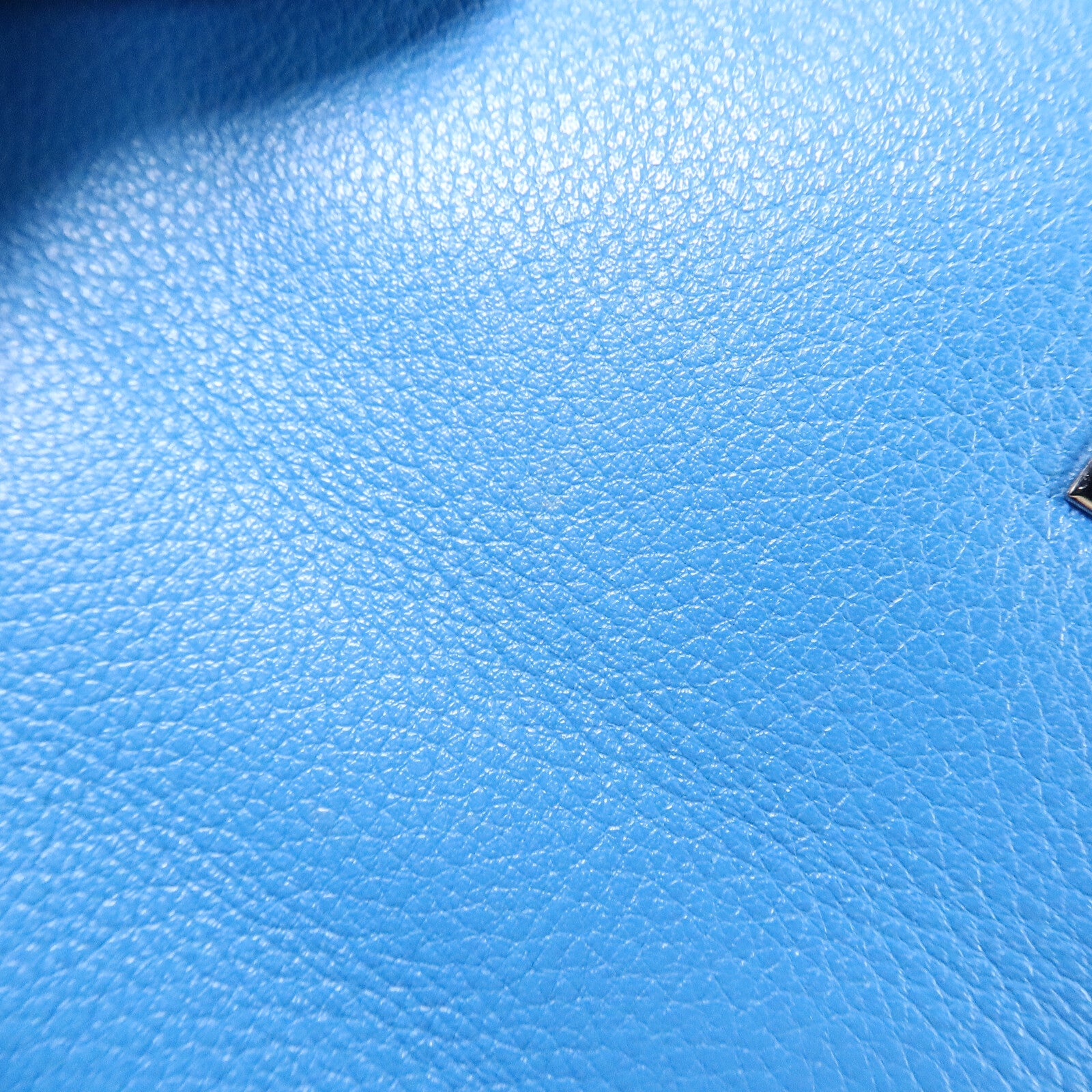 HERMES Clemence皮革Kelly 28手挽肩背兩用袋Bleu Frida