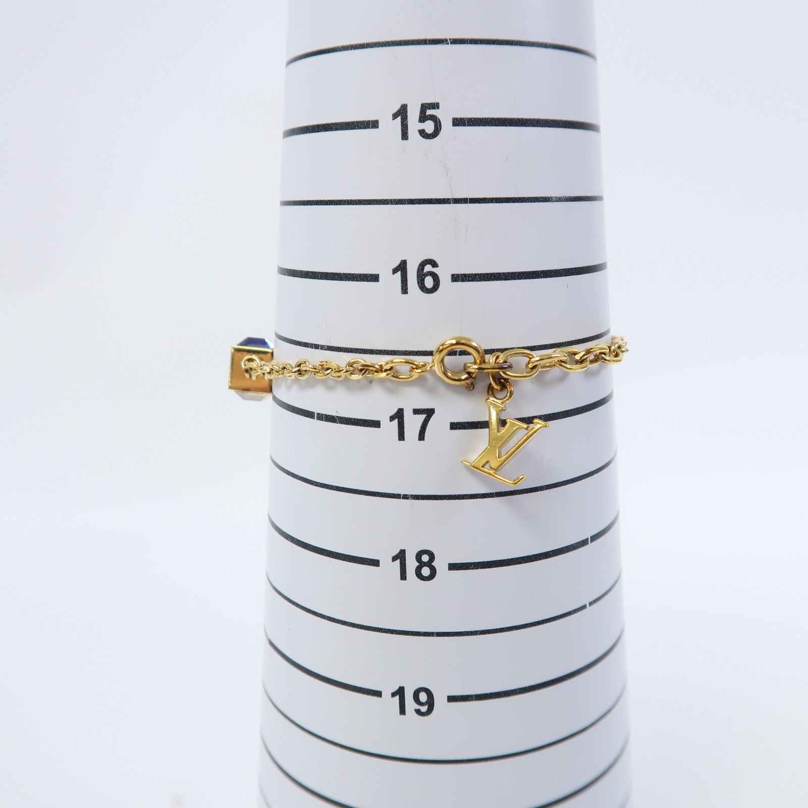 LOUIS VUITTON 金屬Bracelet金扣手鏈金色/藍色