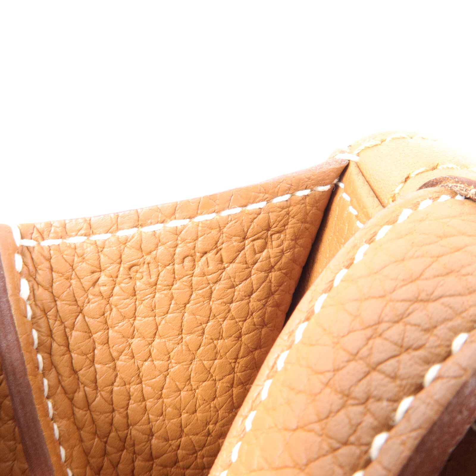 HERMES Clemence皮革Halzan 31手挽肩背兩用袋Gold