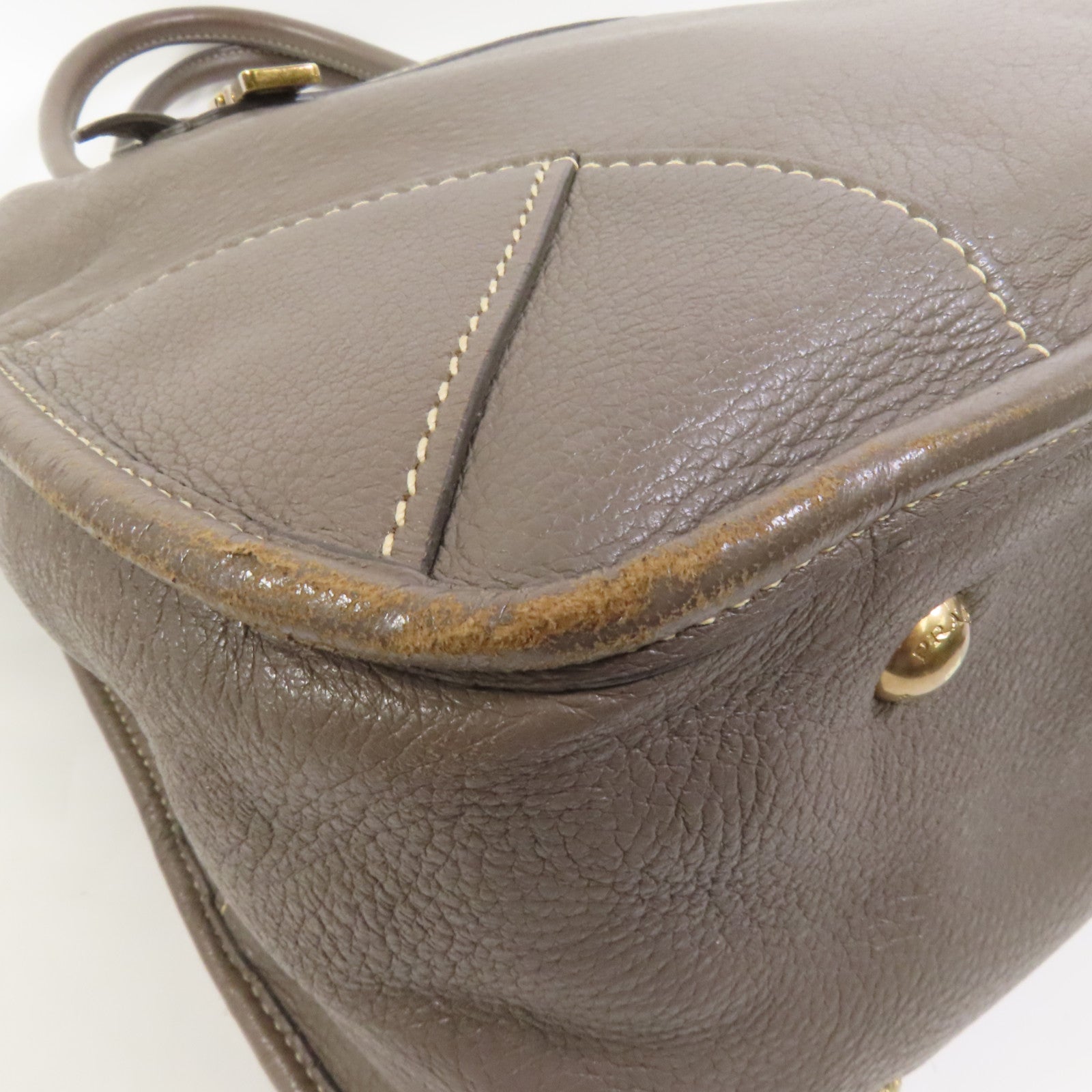 PRADA 牛皮皮革2 Way Shoulder金扣手挽肩背兩用袋