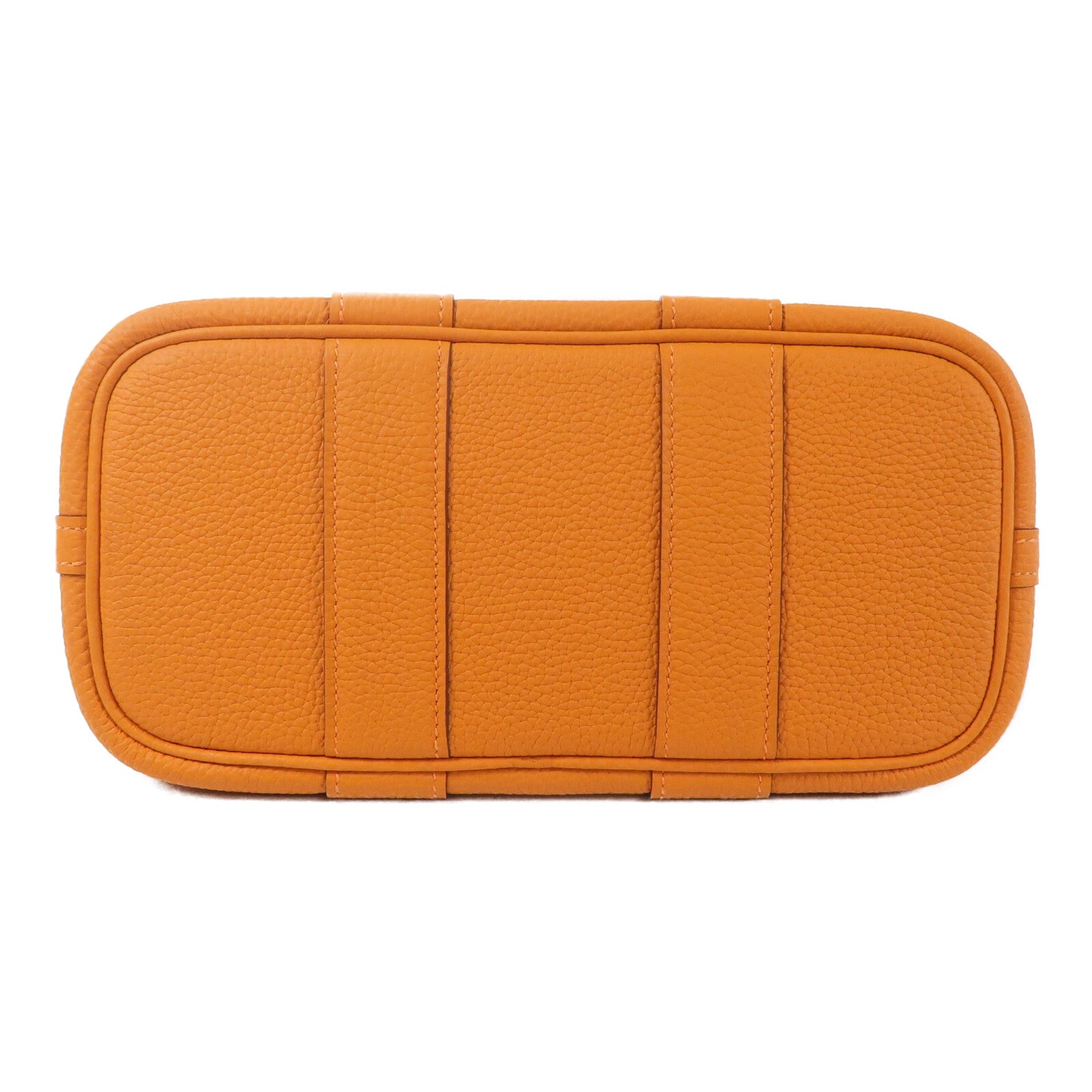 HERMES Negonda皮革Mini Garden Party手挽袋Orange