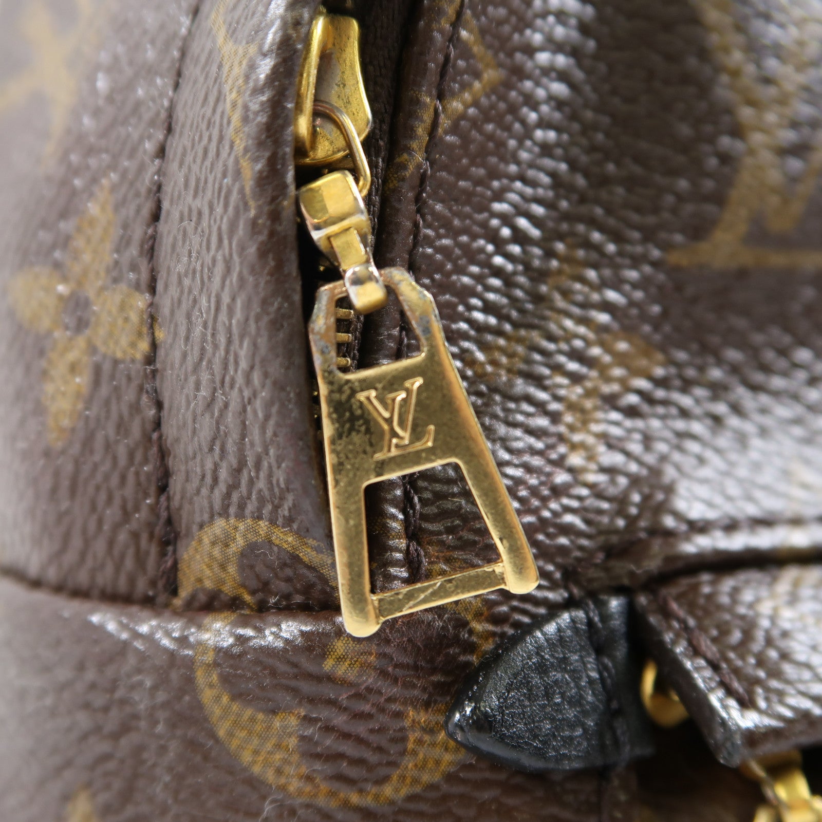 LOUIS VUITTON Monogram Palm Springs Mini金扣背包啡色