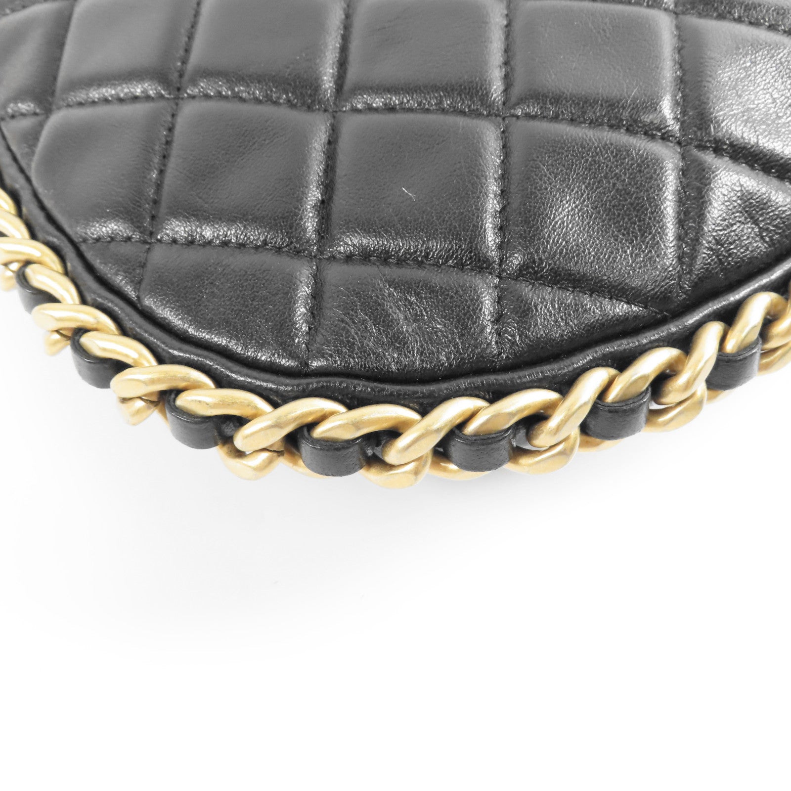 CHANEL 羊皮皮革Matelasse Chain Shoulder金扣手挽肩背兩用袋