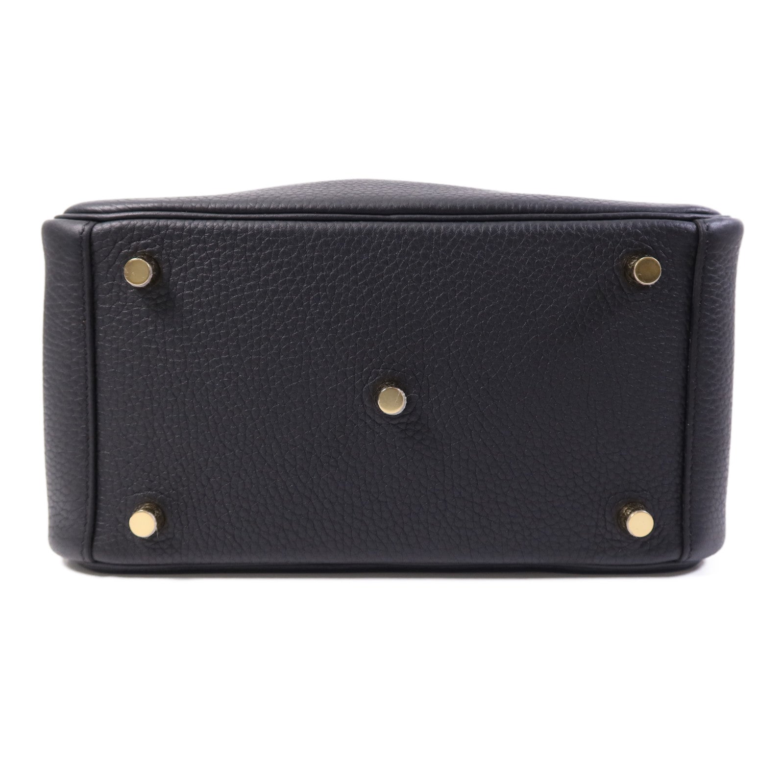 HERMES Clemence皮革Lindy 26金扣手挽肩背兩用袋Noir