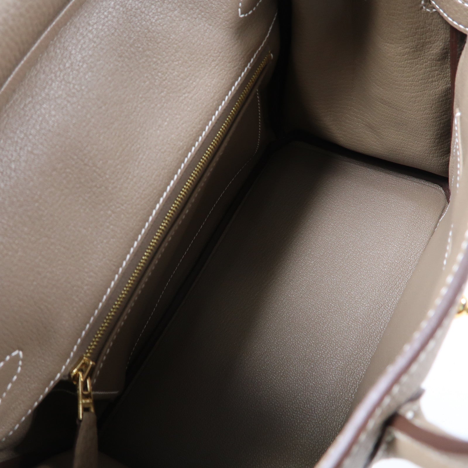 HERMES Togo皮革Birkin 25金扣手挽袋大象灰色