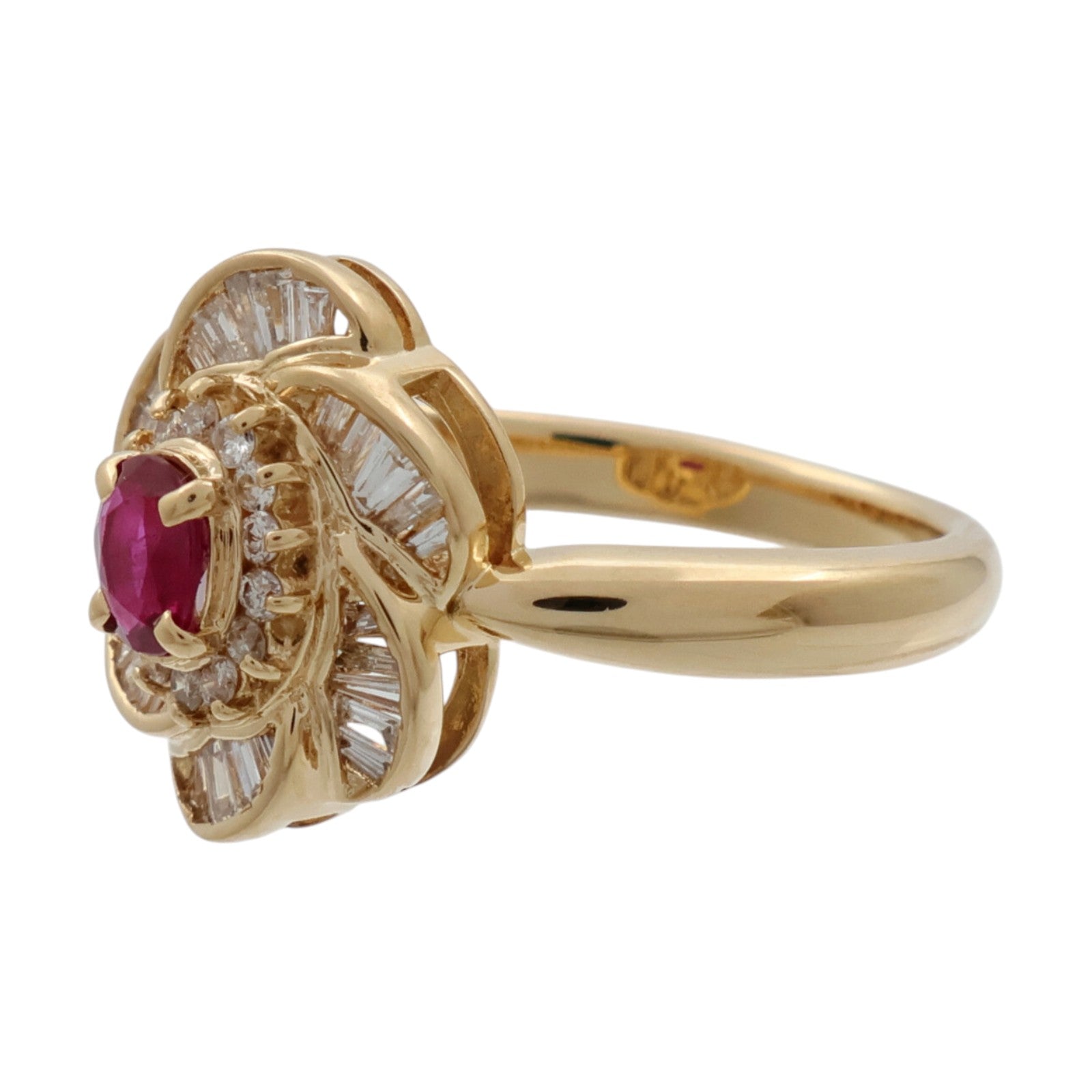 JEWELRY 18K黃金/紅寶石Ruby鑽石戒指