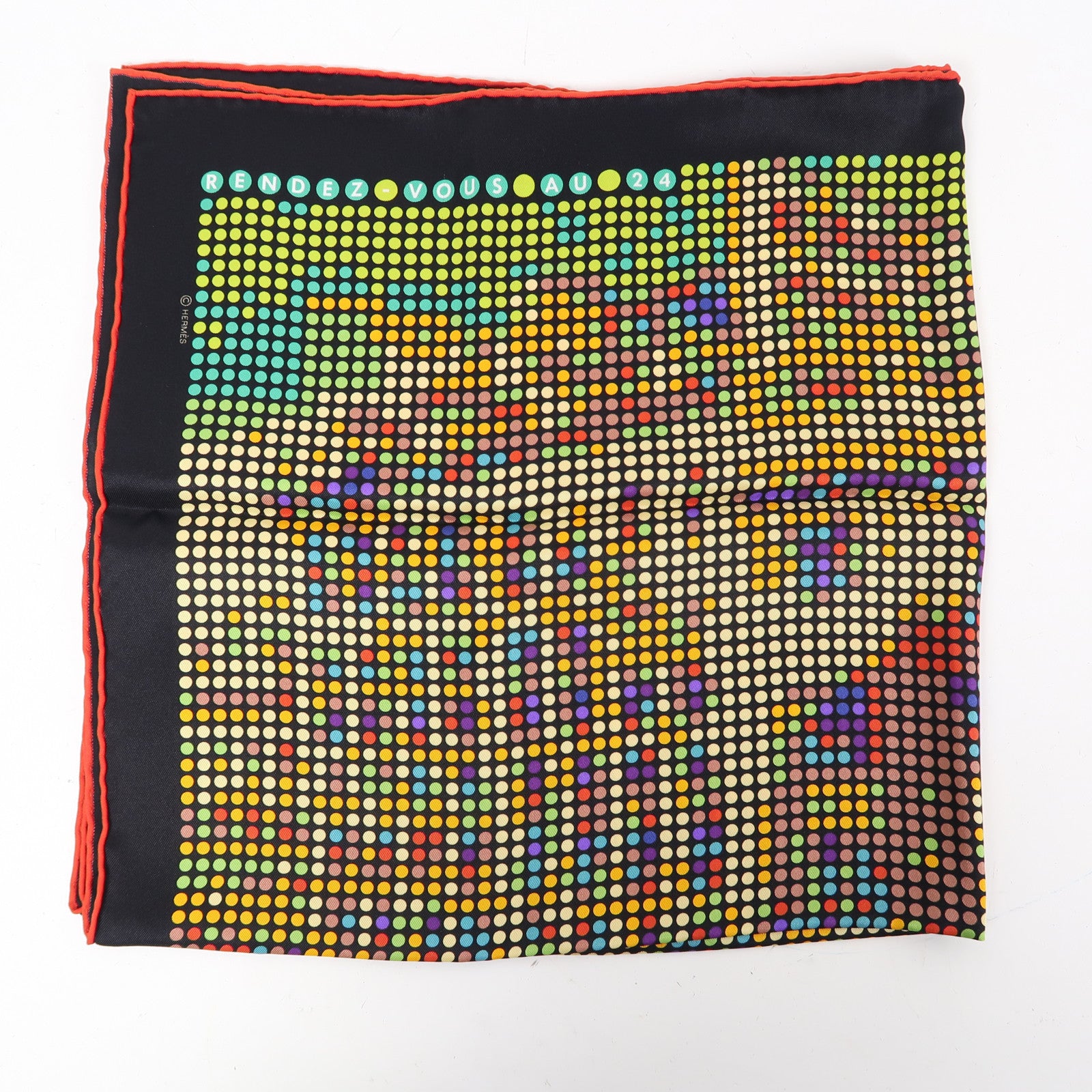 HERMES 絲質Scarf圍巾黑色/多色