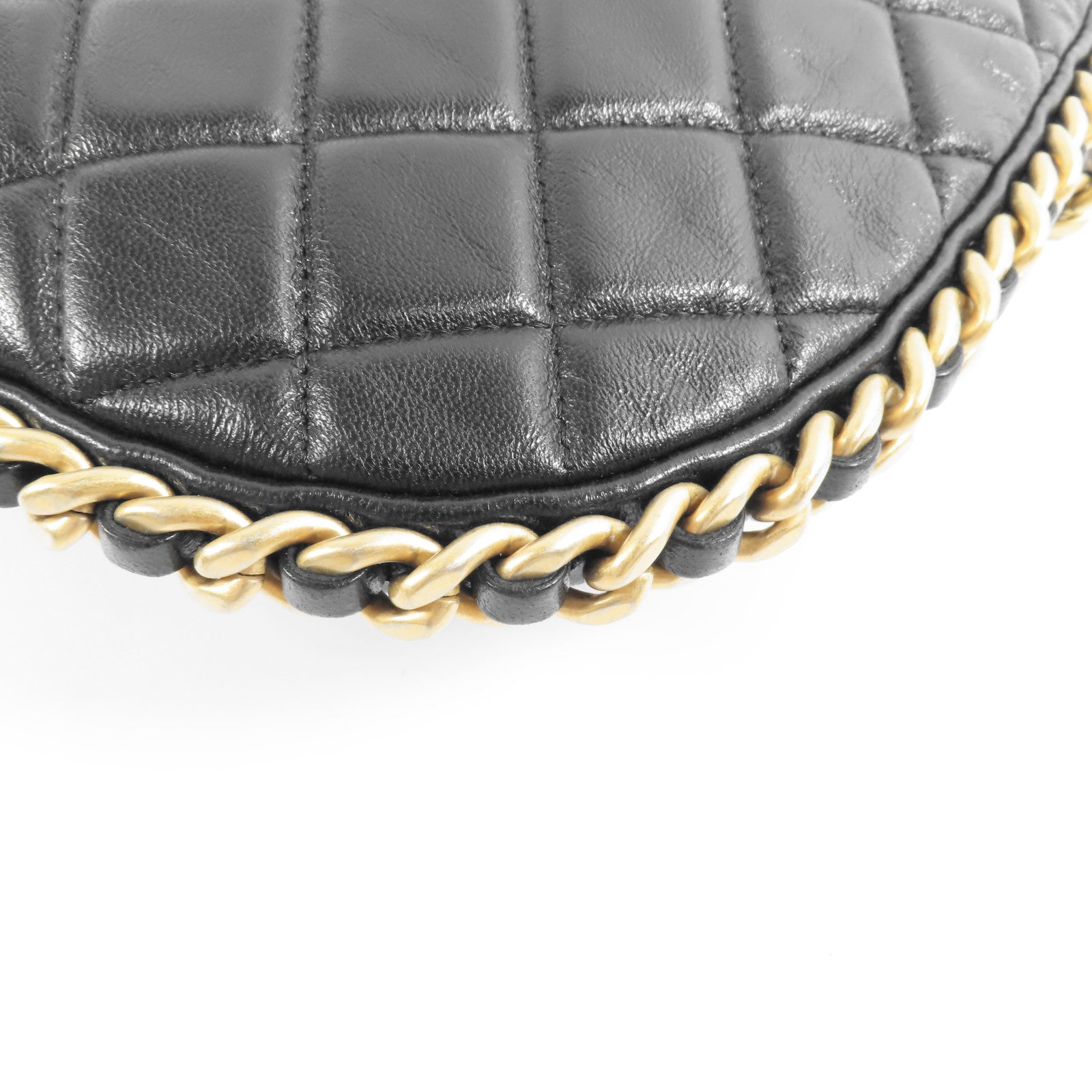 CHANEL 羊皮皮革Matelasse Chain Shoulder金扣手挽肩背兩用袋